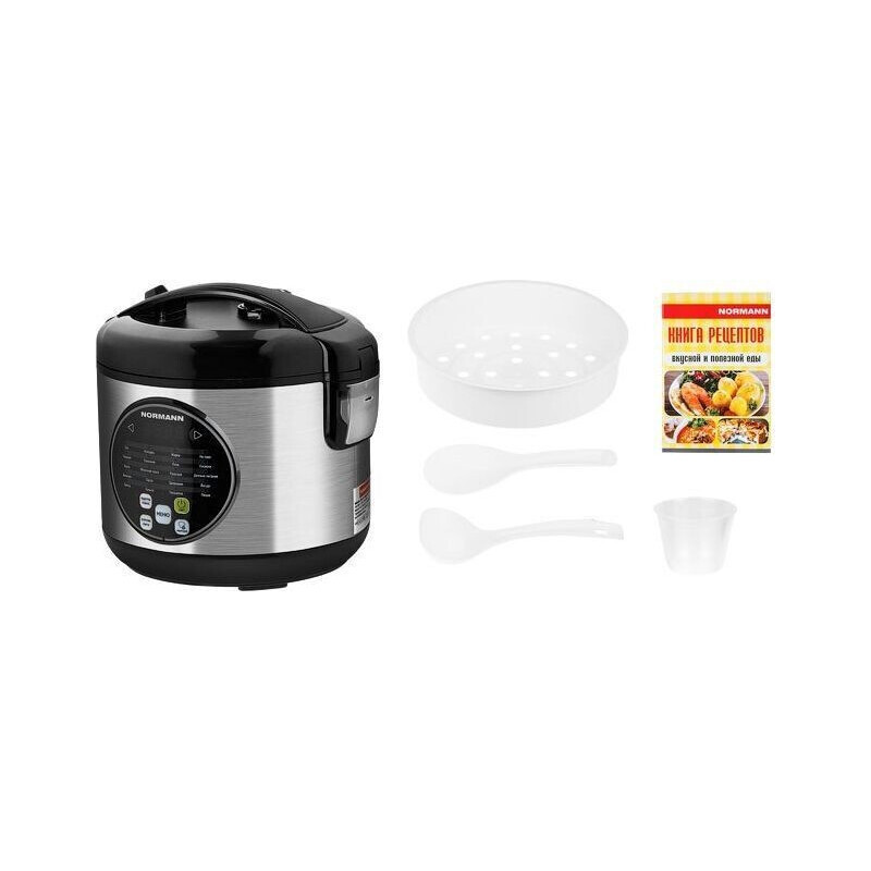 Изображение товара Мультиварка Normann AMC-431 3 л 20 программ серебристая