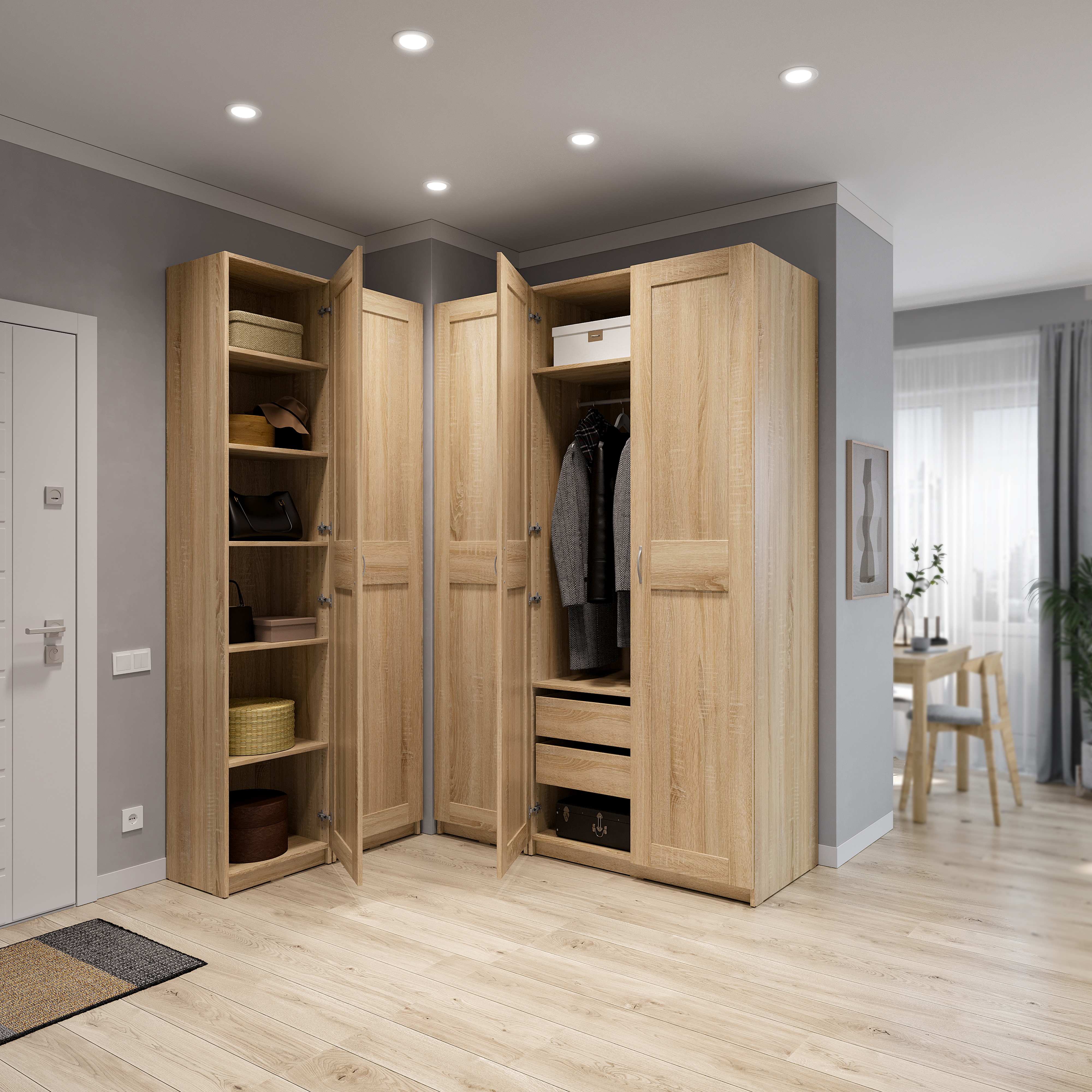 Изображение товара Выдвижной ящик для шкафа Гуд Лакк Макс 68x16x58 см ЛДСП цвет дуб сонома