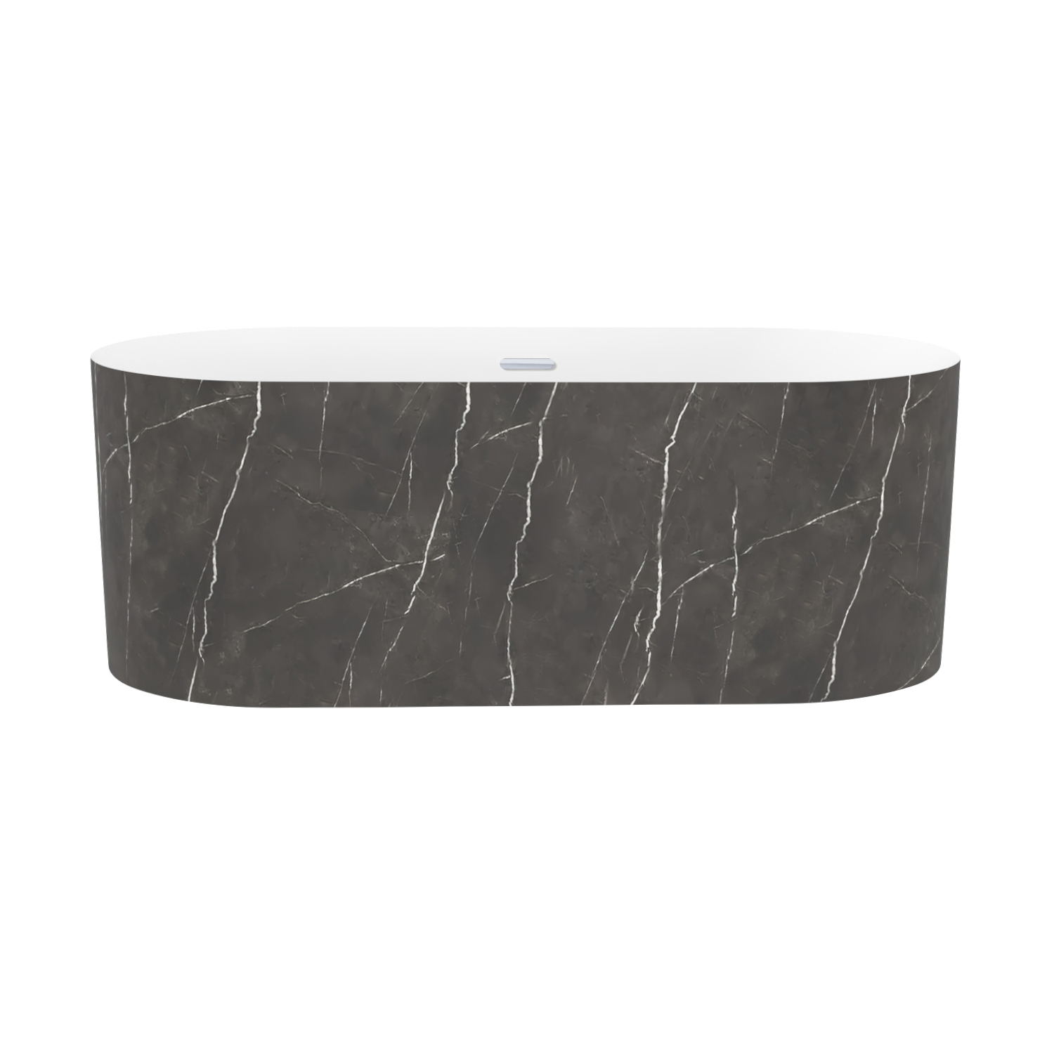 Изображение товара Отдельностоящая ванна Wellsee Chalice Perfection 230604001 акриловая 166x77 см с ножками, экраном и сливом-переливом