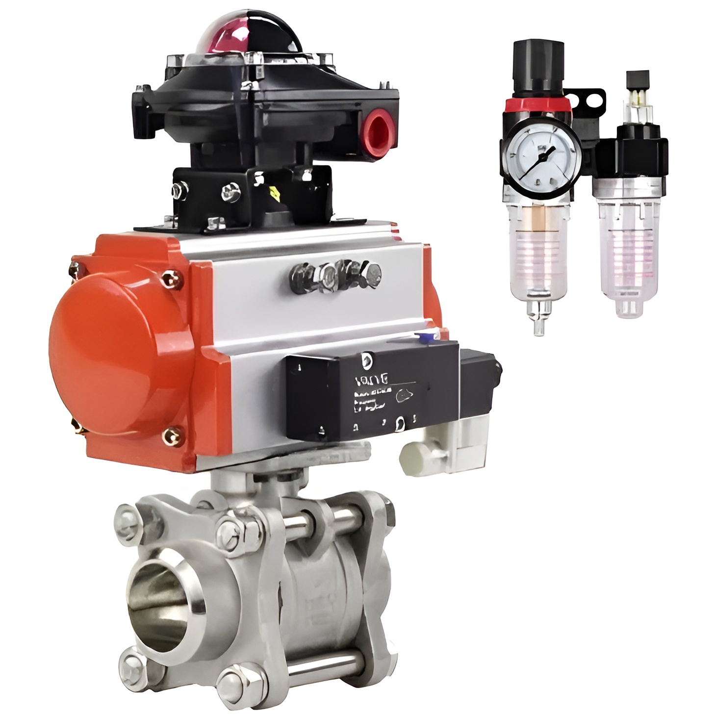 Изображение товара Кран шаровой прямой Dn.ru D160-11442 65x65 мм PN63 нержавеющая сталь ручка плоская