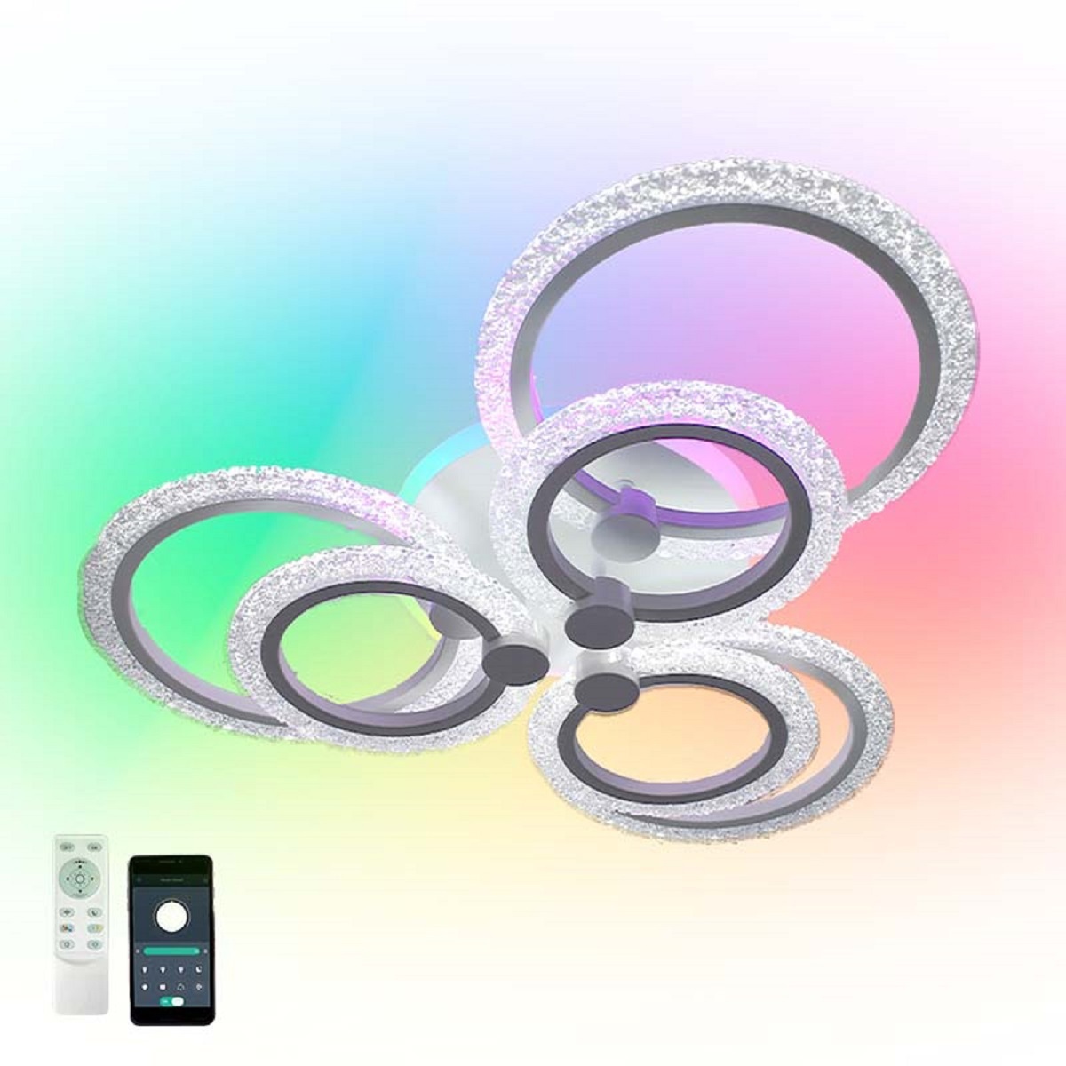 Изображение товара Люстра потолочная Estares Lily RGB 100W с пультом управление для 25 м²