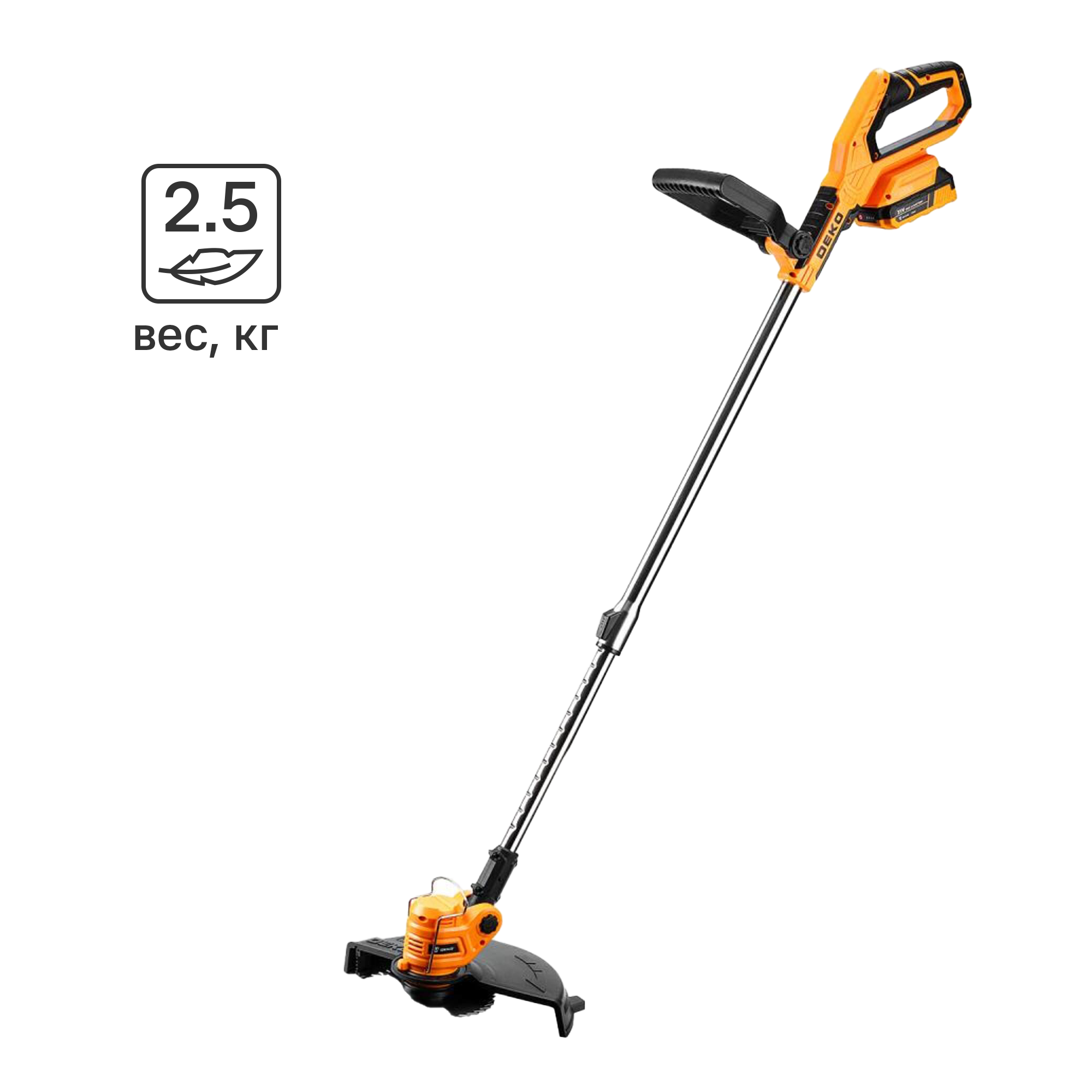 Изображение товара Триммер аккумуляторный Deko DKTR21 20 В 1x1.5 Ач АКБ и ЗУ входит в комплект