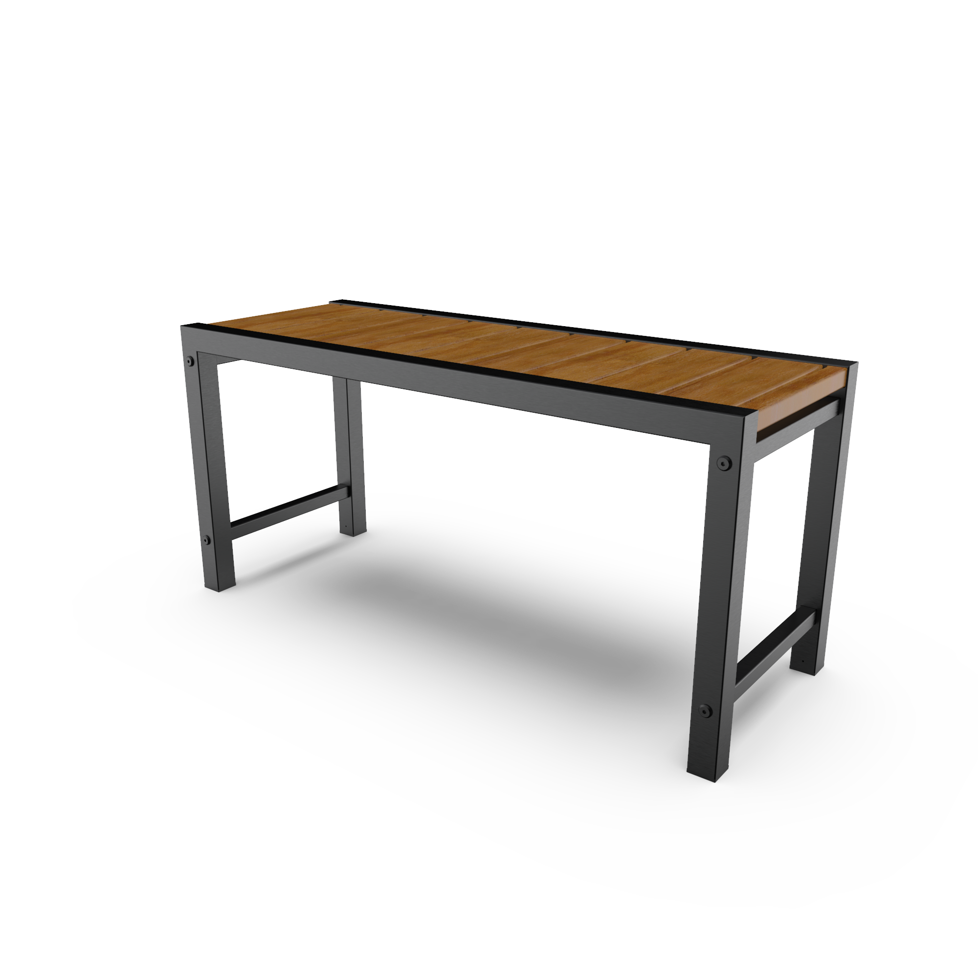 Изображение товара Скамья Loft 38x38x47 см дерево/сталь черная