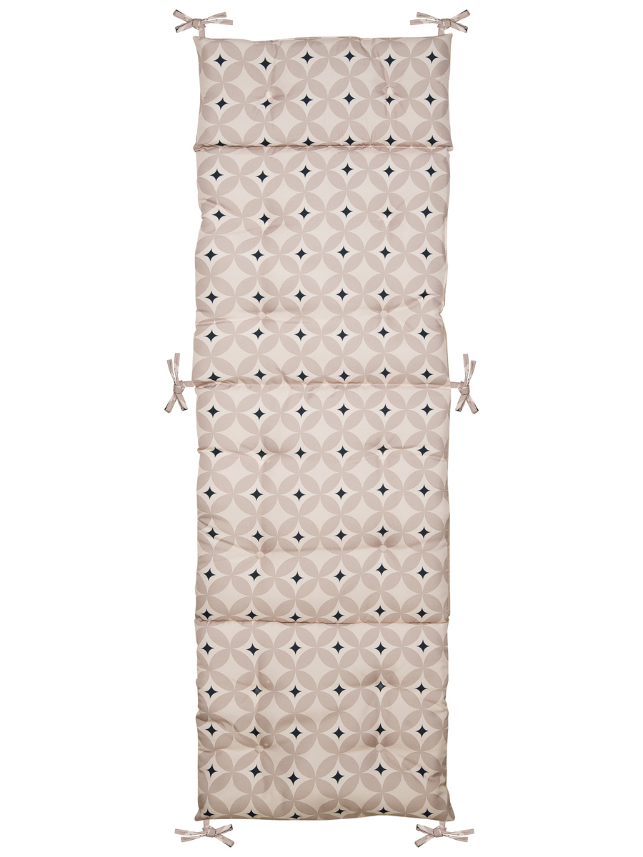 Изображение товара Подушка для садовой мебели 180x55 см бежево-бело-черная