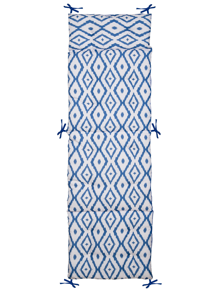 Изображение товара Подушка для садовой мебели 180x55 см цвет сине-белый