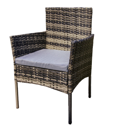 Изображение товара Стул садовый Нестор 58х60х82 см серый с подлокотниками для дачи и сада