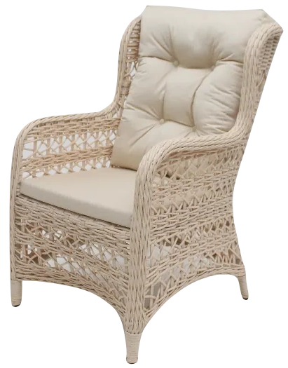 Изображение товара Садовое кресло с подушкой King 60x63x120 см искусственный ротанг бежевый