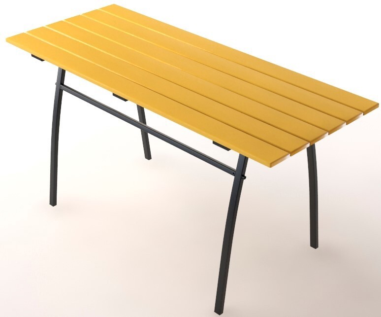 Изображение товара Стол садовый разборный Garden, металл/дерево, цвет сочный абрикос