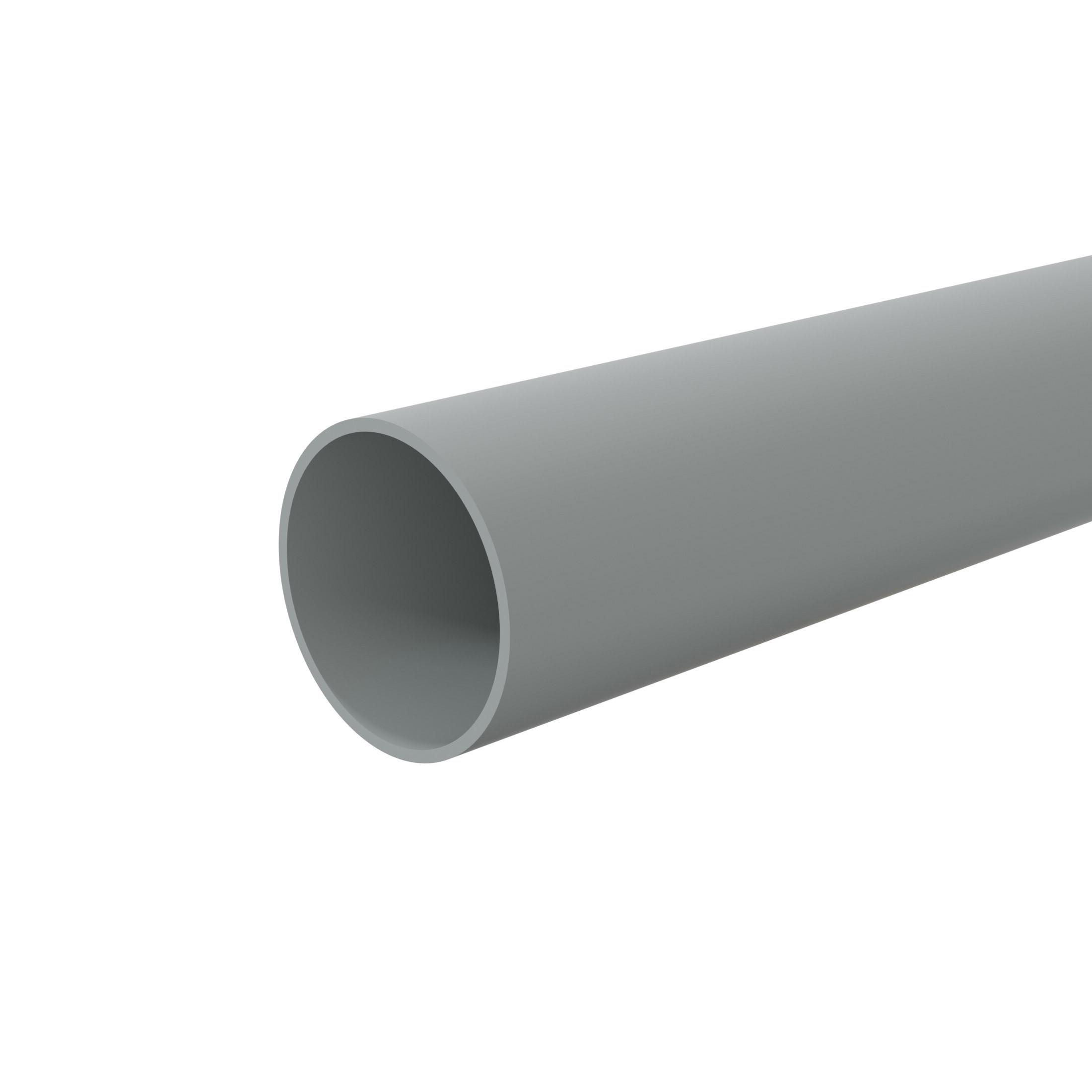 Изображение товара Труба Lexman ПВХ D32 мм 2 м жесткая для внутренней прокладки кабелей серого цвета