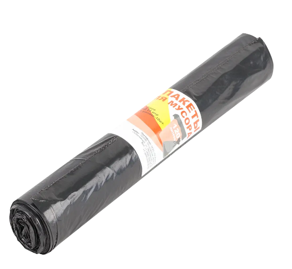 Мешки для строительного мусора 120 л 4x29 см полиэтилен 25 мкм черный 10 шт.