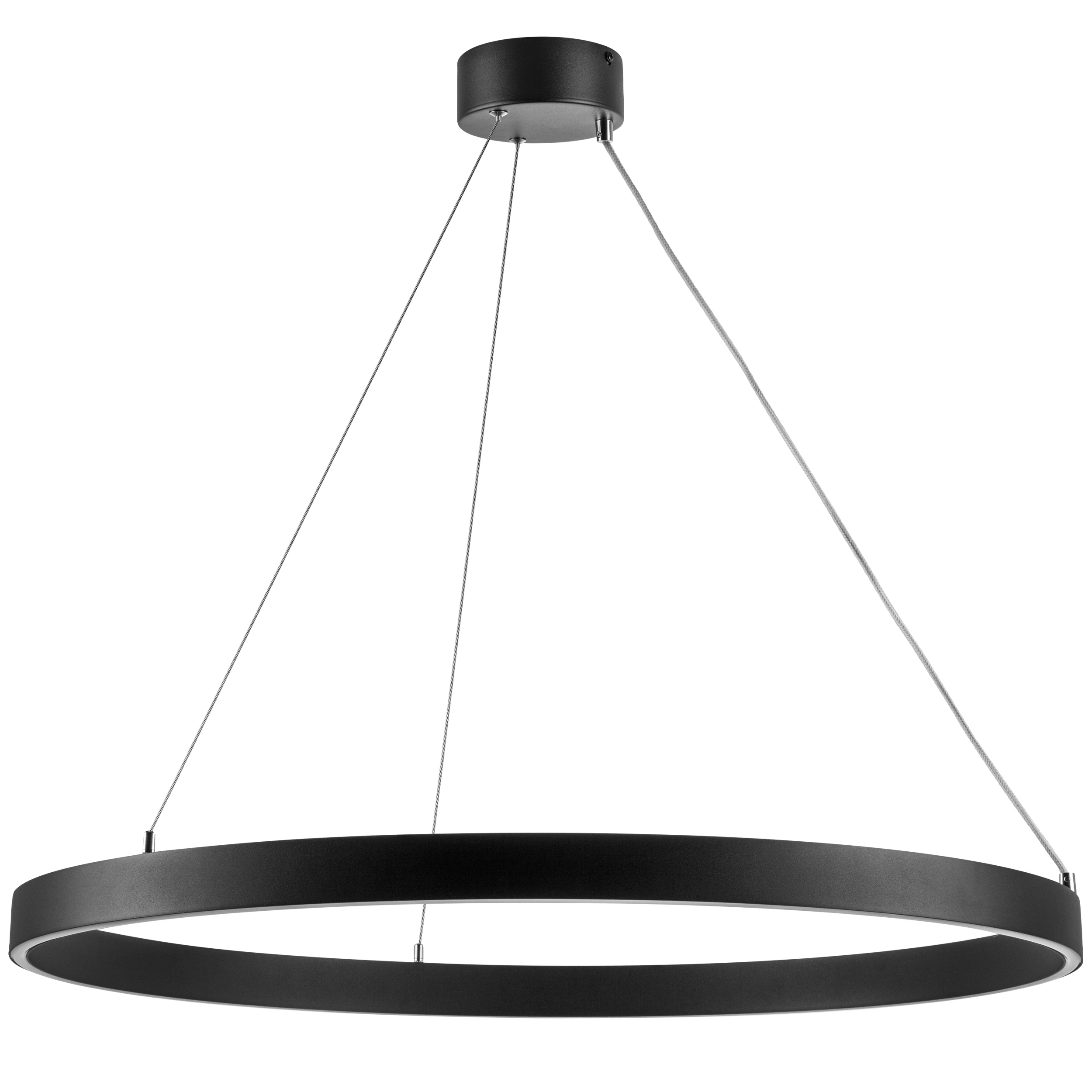 Изображение товара Люстра светодиодная подвесная Lightstar Saturno с пультом черная 80 см