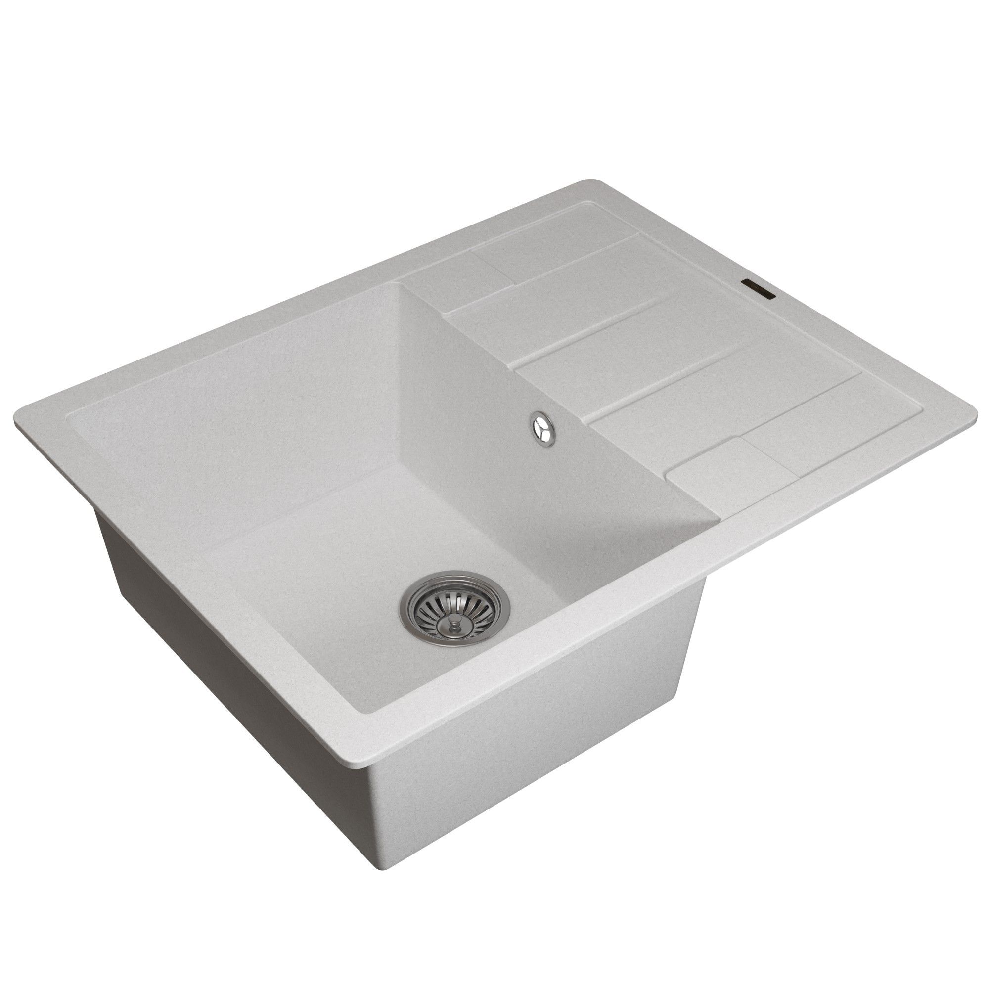 Изображение товара Мойка для кухни врезная Uperwood Quartz UPD-03 51x65 см глубина чаши 20 см кварцевый песок цвет белый матовый