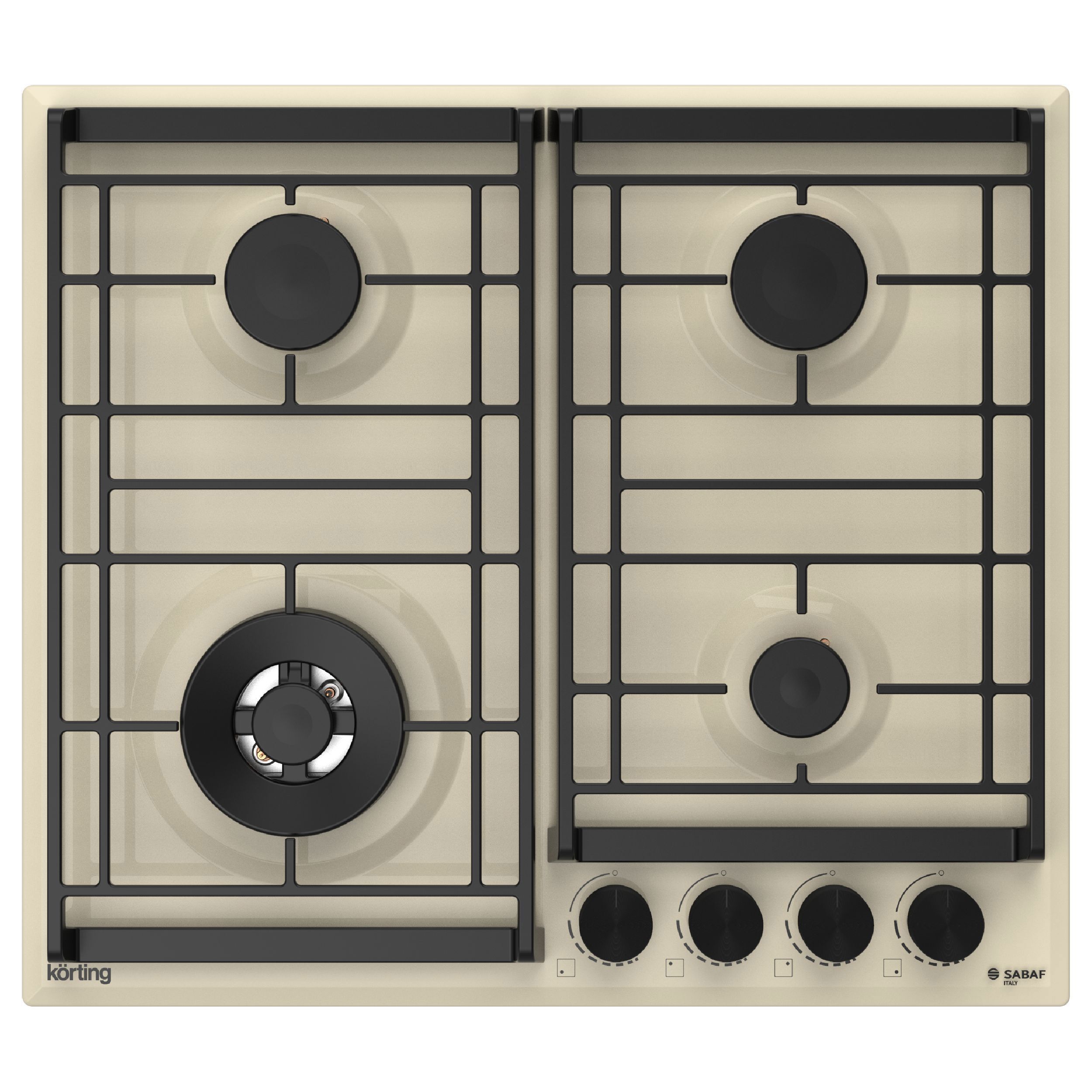 Изображение товара Газовая варочная панель Korting HG 6302 CTB 58 см 4 конфорки бежевый