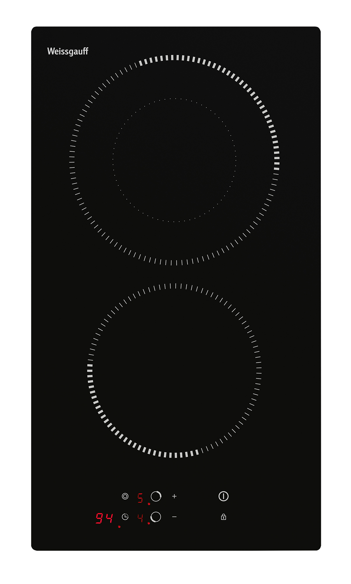 Изображение товара Электрическая варочная панель Weissgauff HV 312 BM 2 конфорки стеклокерамика компактная