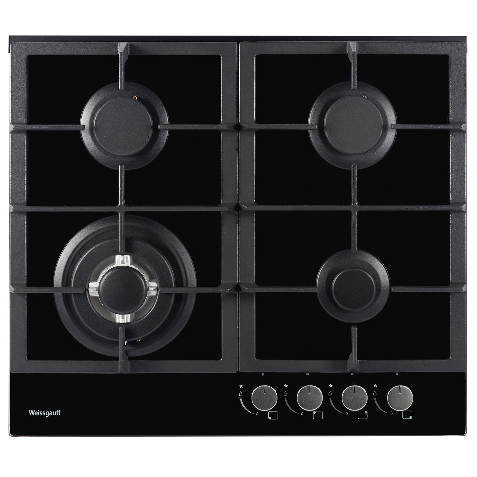 Изображение товара Газовая варочная панель Weissgauff HGG 641 BGh 58.4 см 4 конфорки черный стеклокерамика