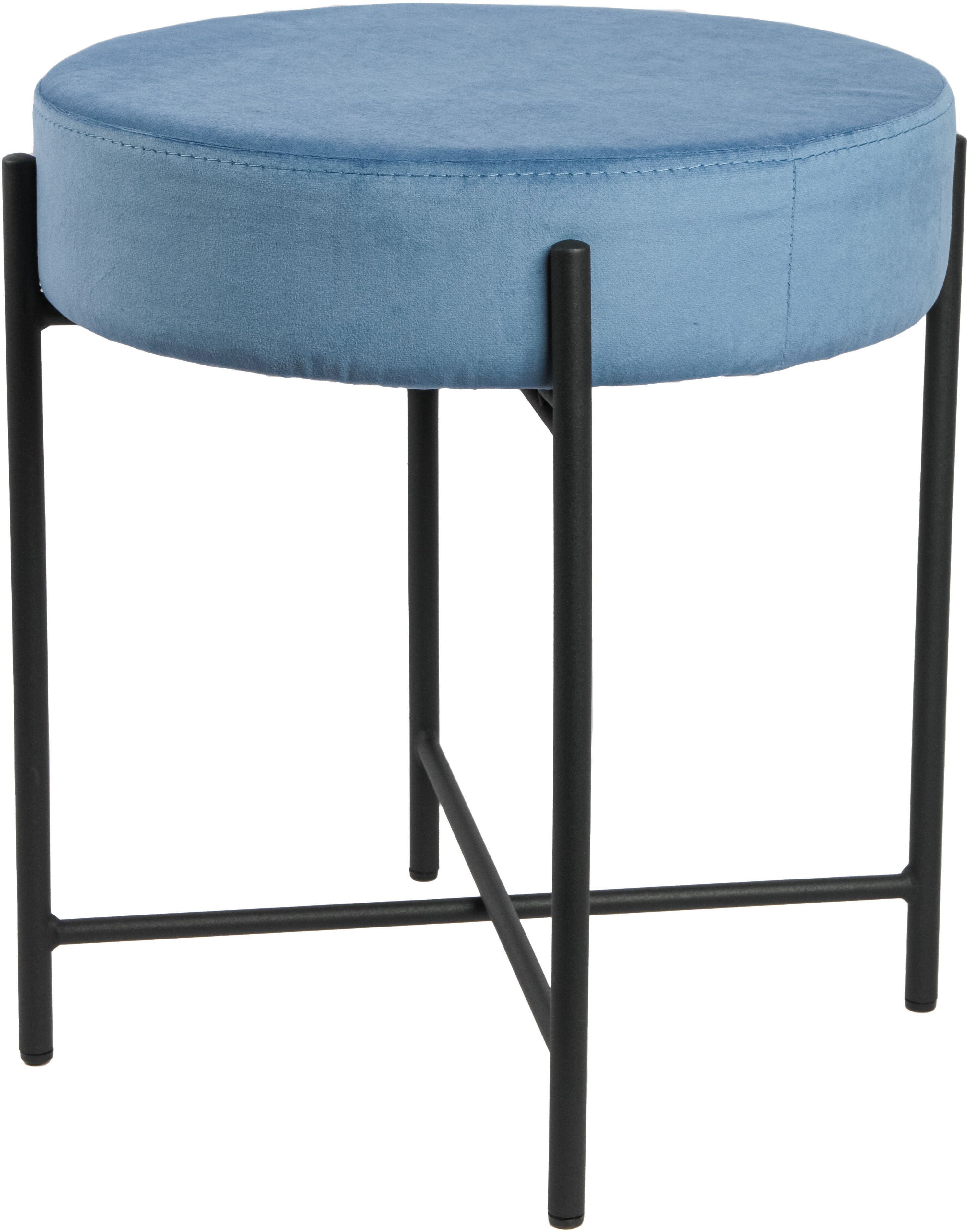 Изображение товара Пуф Грейс Balance синий — компактный пуф на ножках, 42×47×42 см