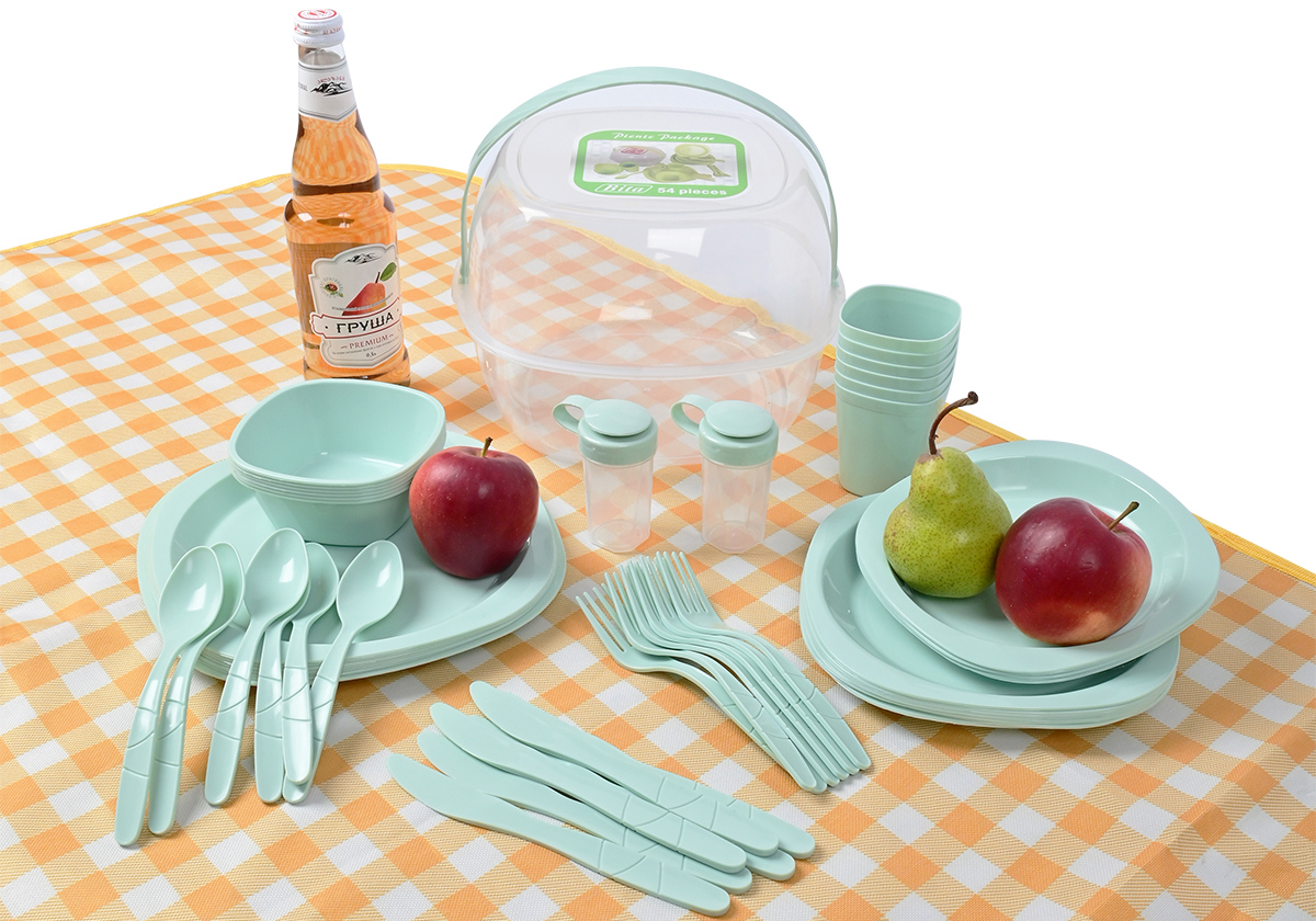 Изображение товара Набор посуды для пикника Kitoki NB-2 на 6 персон 24x19.5 см пластиковый