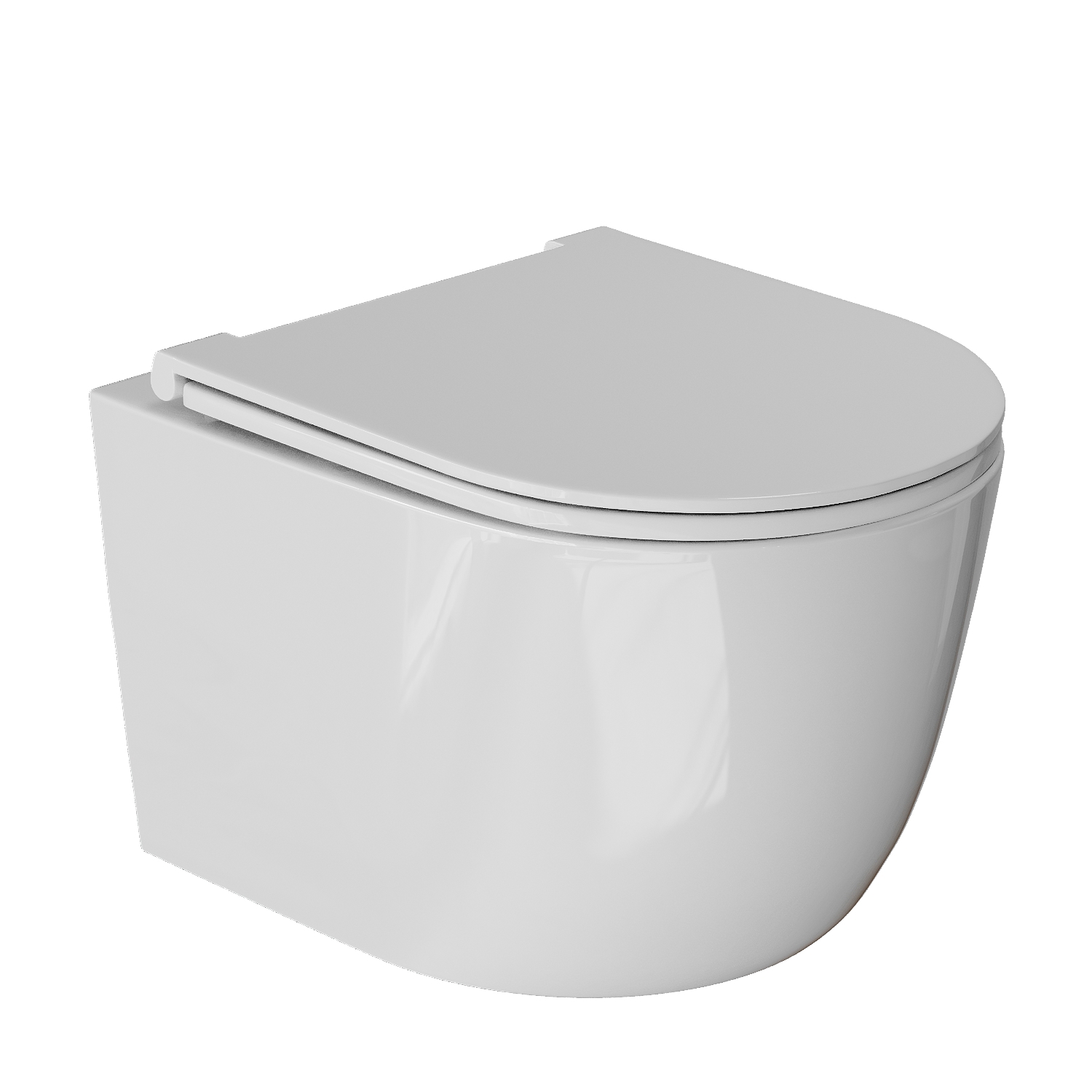 Изображение товара Подвесной унитаз Wave LARA безободковый с сиденьем микролифт белый