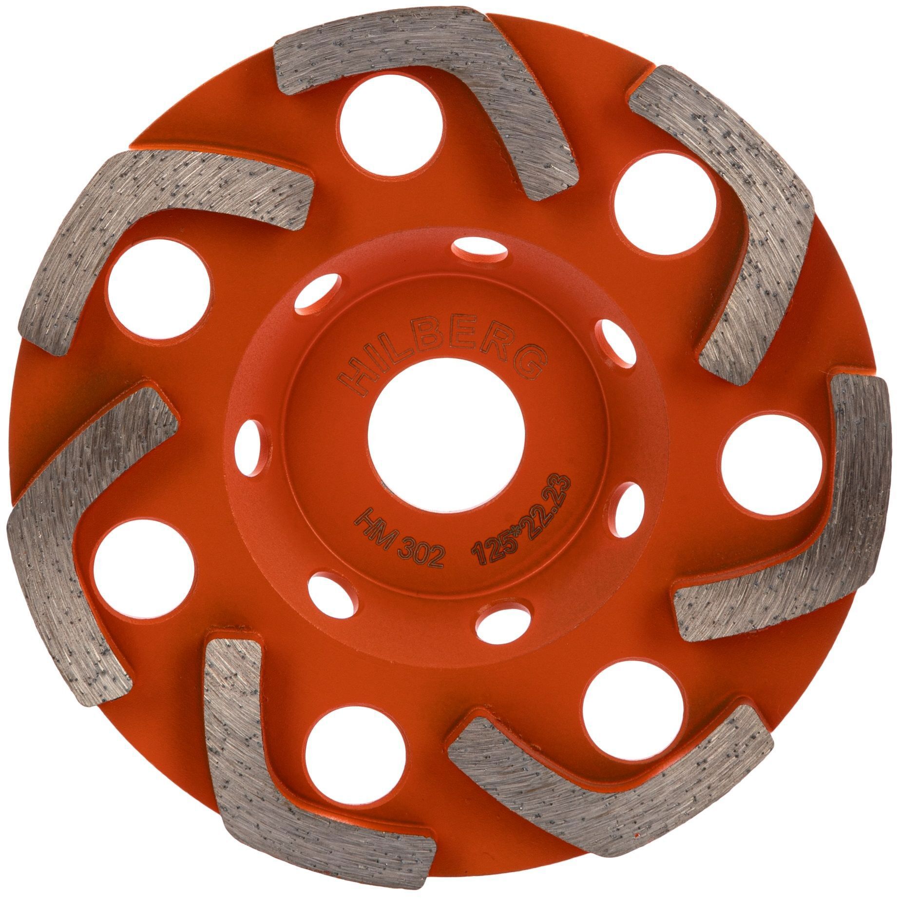 Изображение товара Чашка алмазная по бетону Hilberg Бумеранг HM302 125 мм для шлифовки и резки