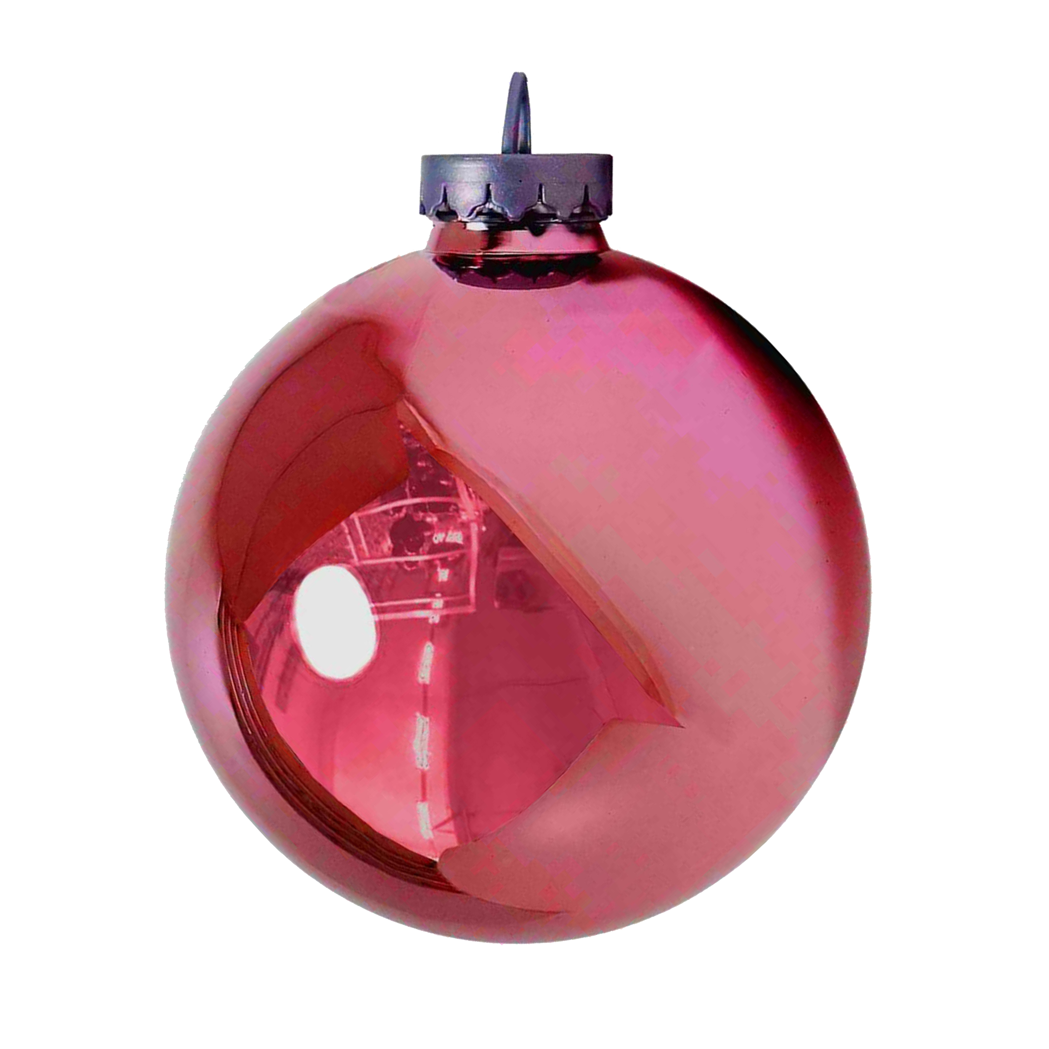 Изображение товара Пластиковый елочный шар ø20 см красный для праздничного декора