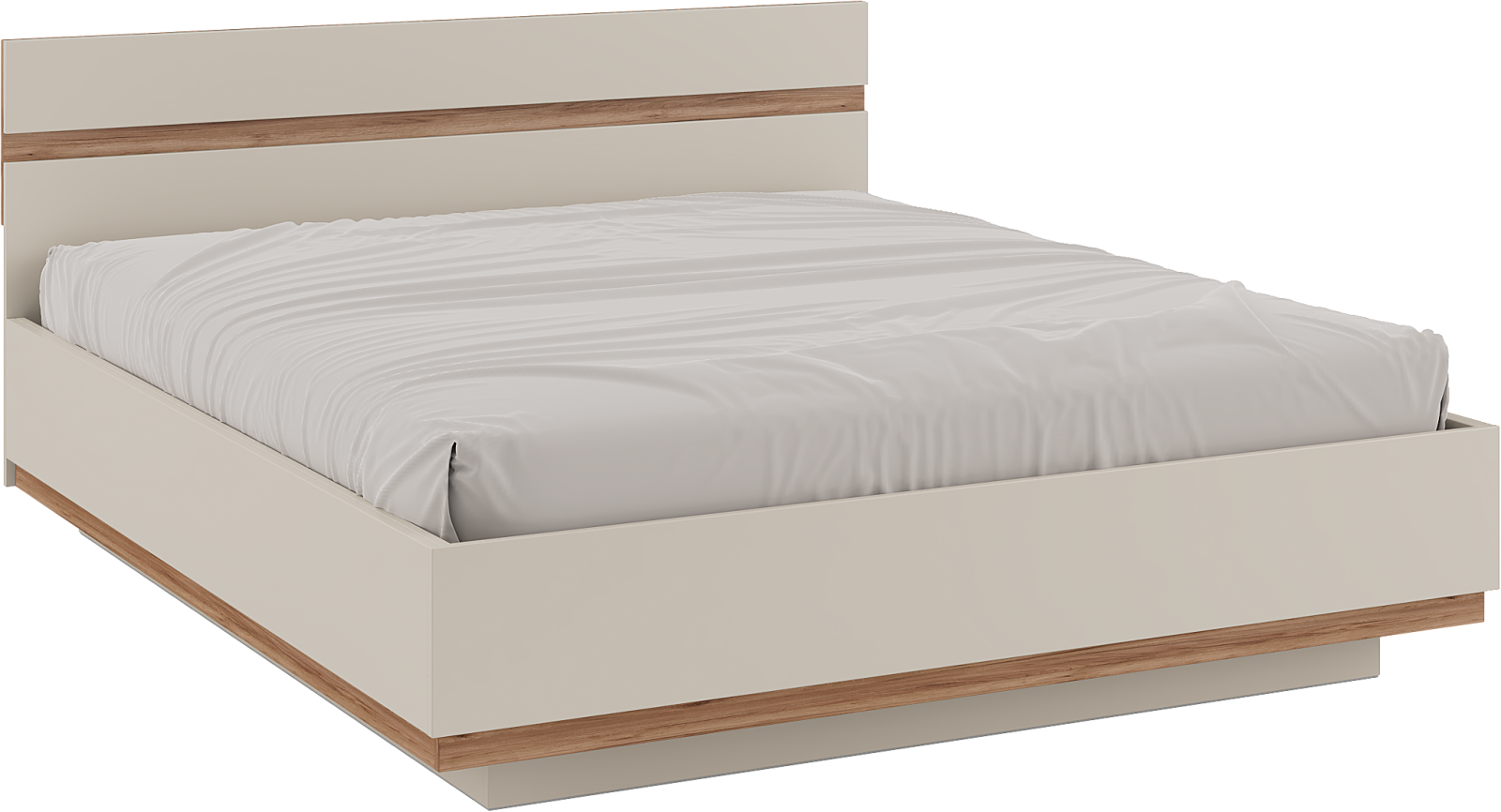 Изображение товара Кровать Мебель Маркет Коллекция 147x86x35 см ЛДСП цвет кашемир/дуб