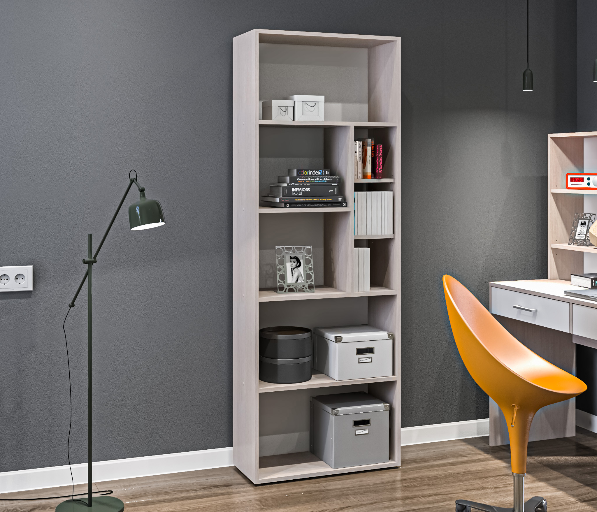 Изображение товара Стеллаж Столплит Терра 65x182x28 см 8 полок ЛДСП авиньон