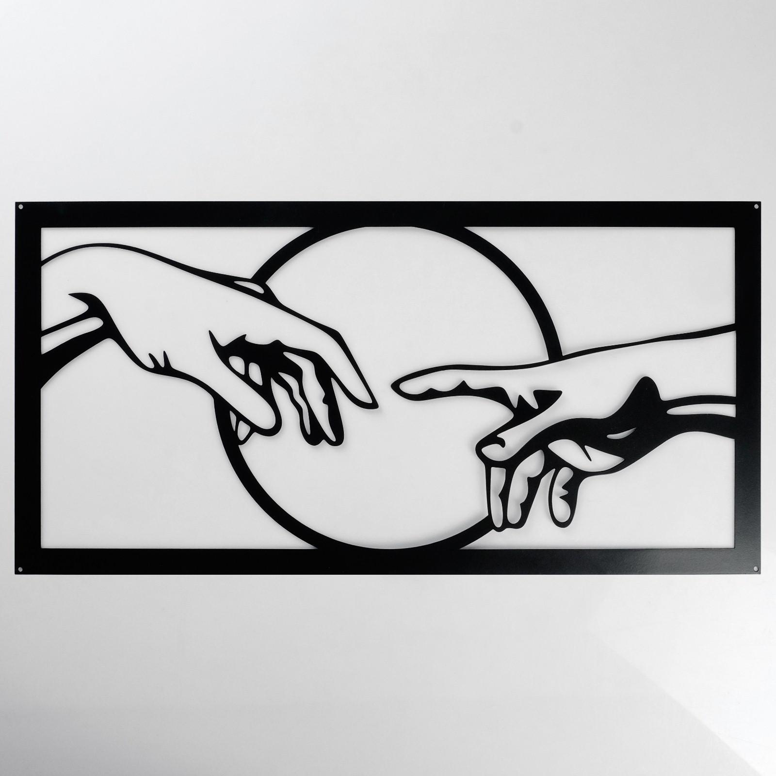 Изображение товара Панно металлическое "Рука к руке" 60x30 см