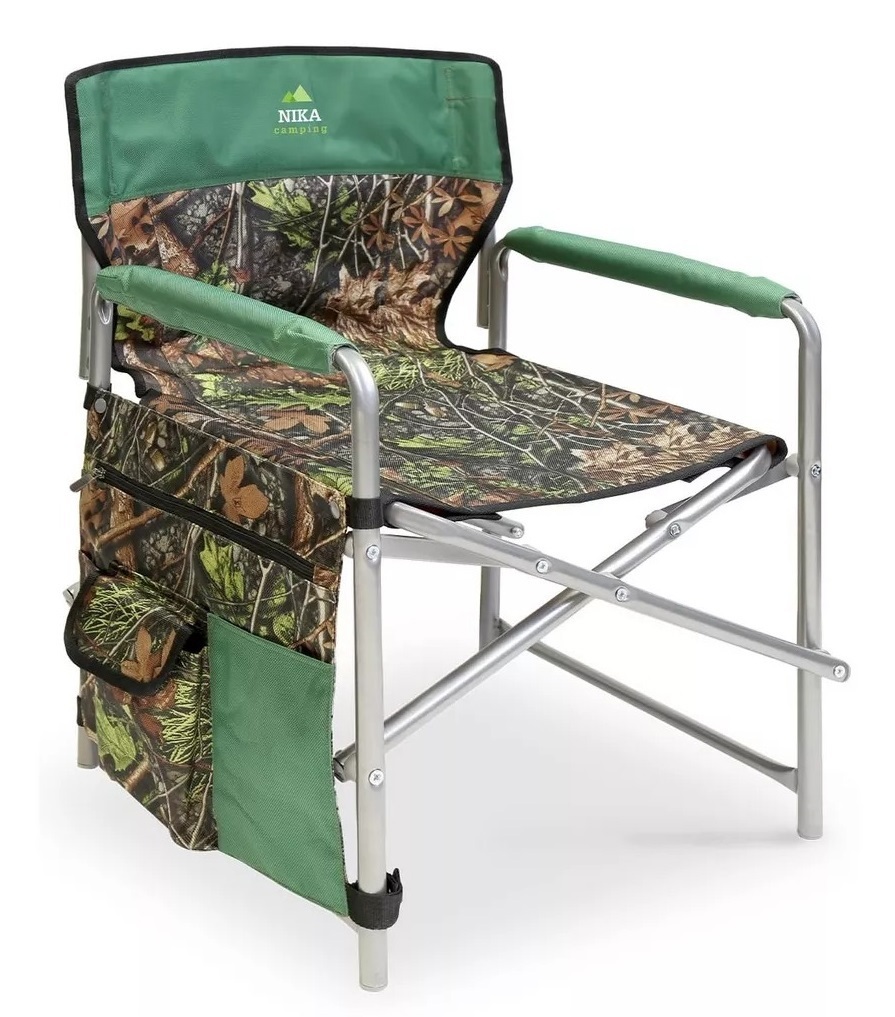Изображение товара Складное садовое кресло Nika КС2-3 55x49x82 см металлическое зеленое легкое переносное
