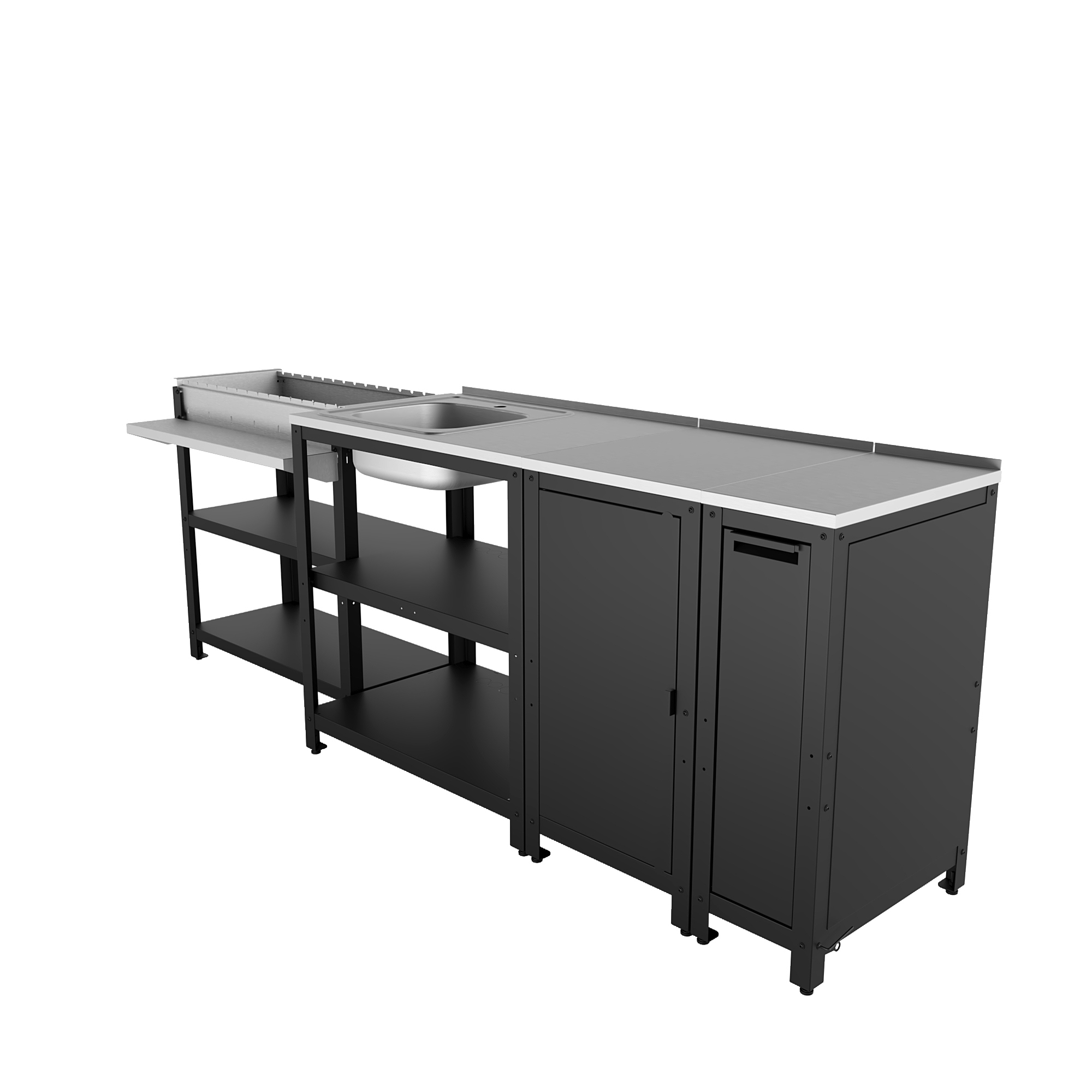 Изображение товара Комплект с мангалом Veranda Эко сталь 58x253x92 см Изображение товара Комплект с мангалом Veranda Эко сталь 58x253x92 см