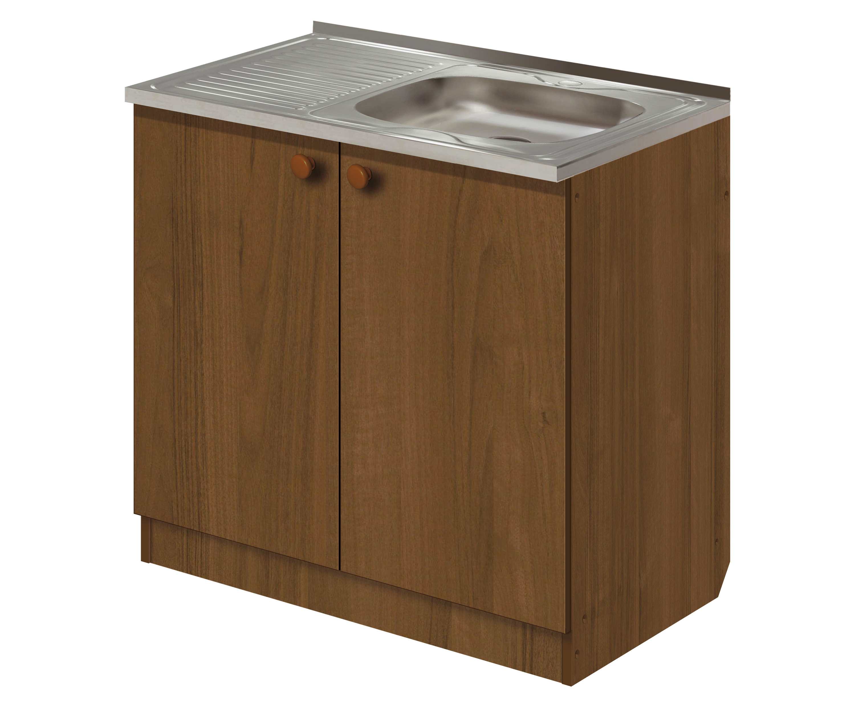 Напольный шкаф с мойкой Лидер Эконом ТМ4219л 80x82x60 см ЛДСП цвет дуб ...