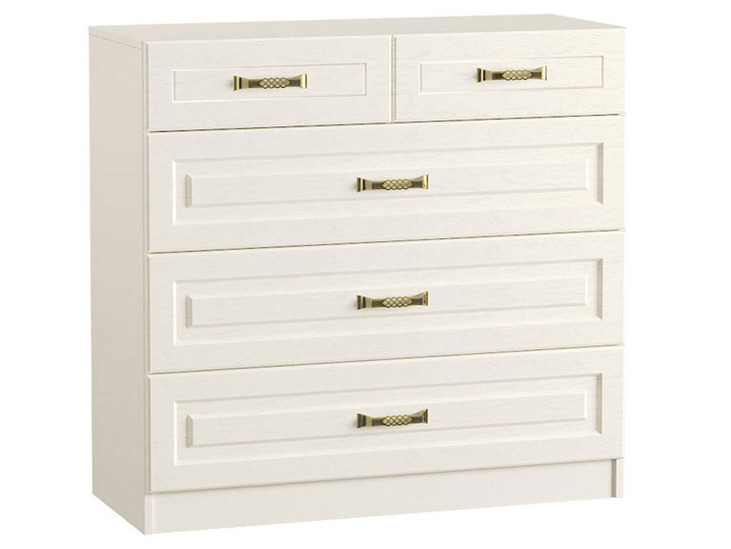 Изображение товара Комод Моби 3 ящика 100.1x41.3x95.3 см ЛДСП цвет белый