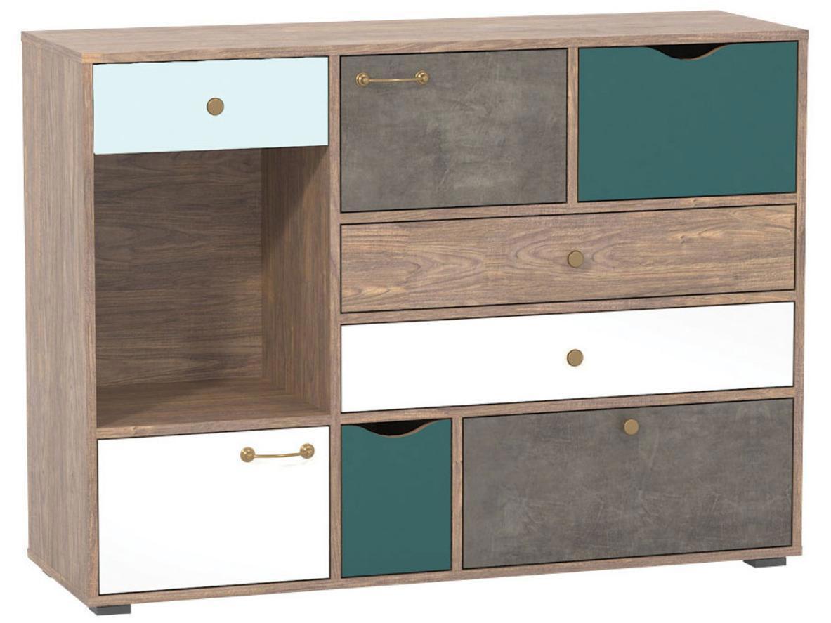 Изображение товара Комод Моби 3 ящика 121.2x39.8x88.8 см ЛДСП Разноцветный