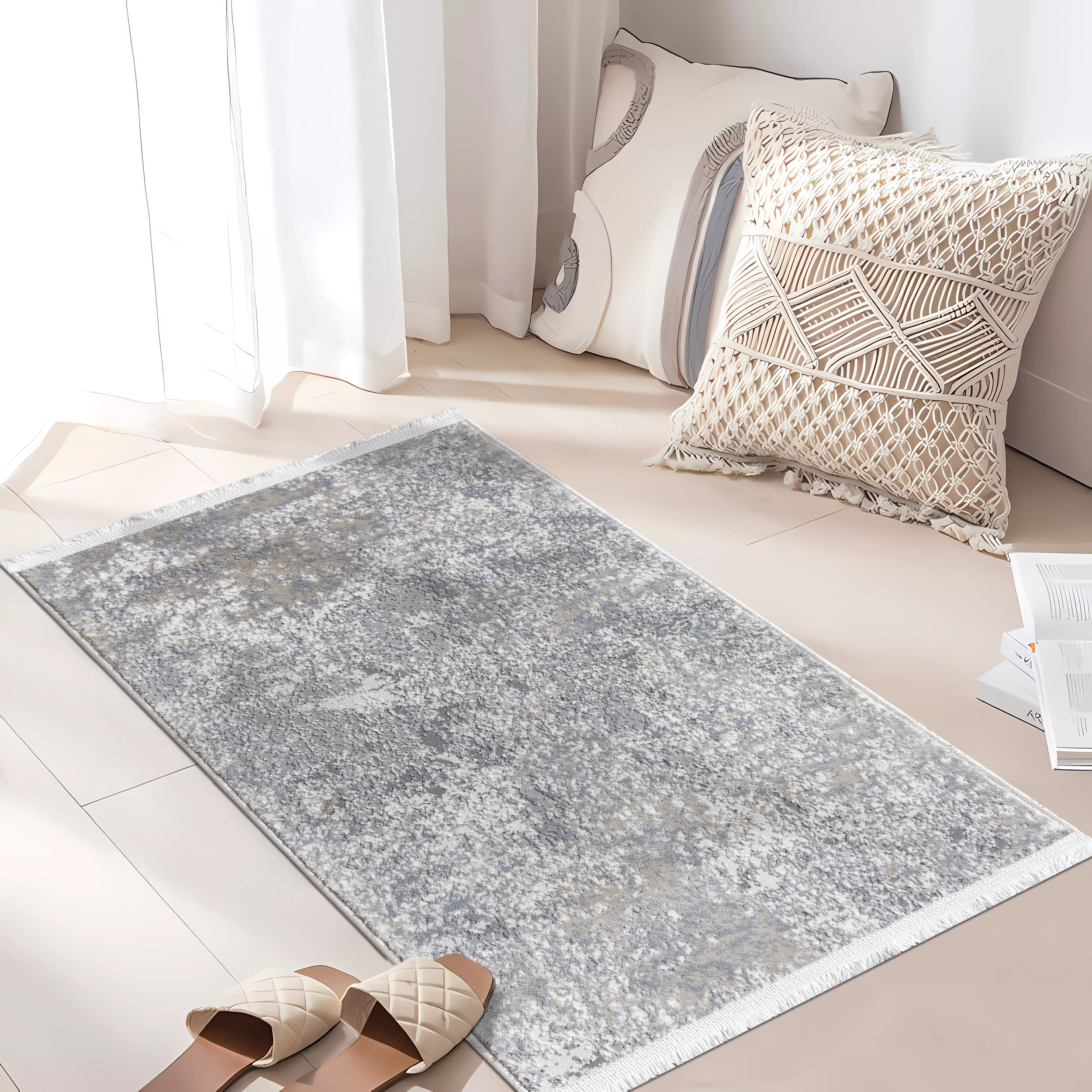 Изображение товара Ковер Лакшери 60х110 см из полипропилена с джутовой основой, современный дизайн