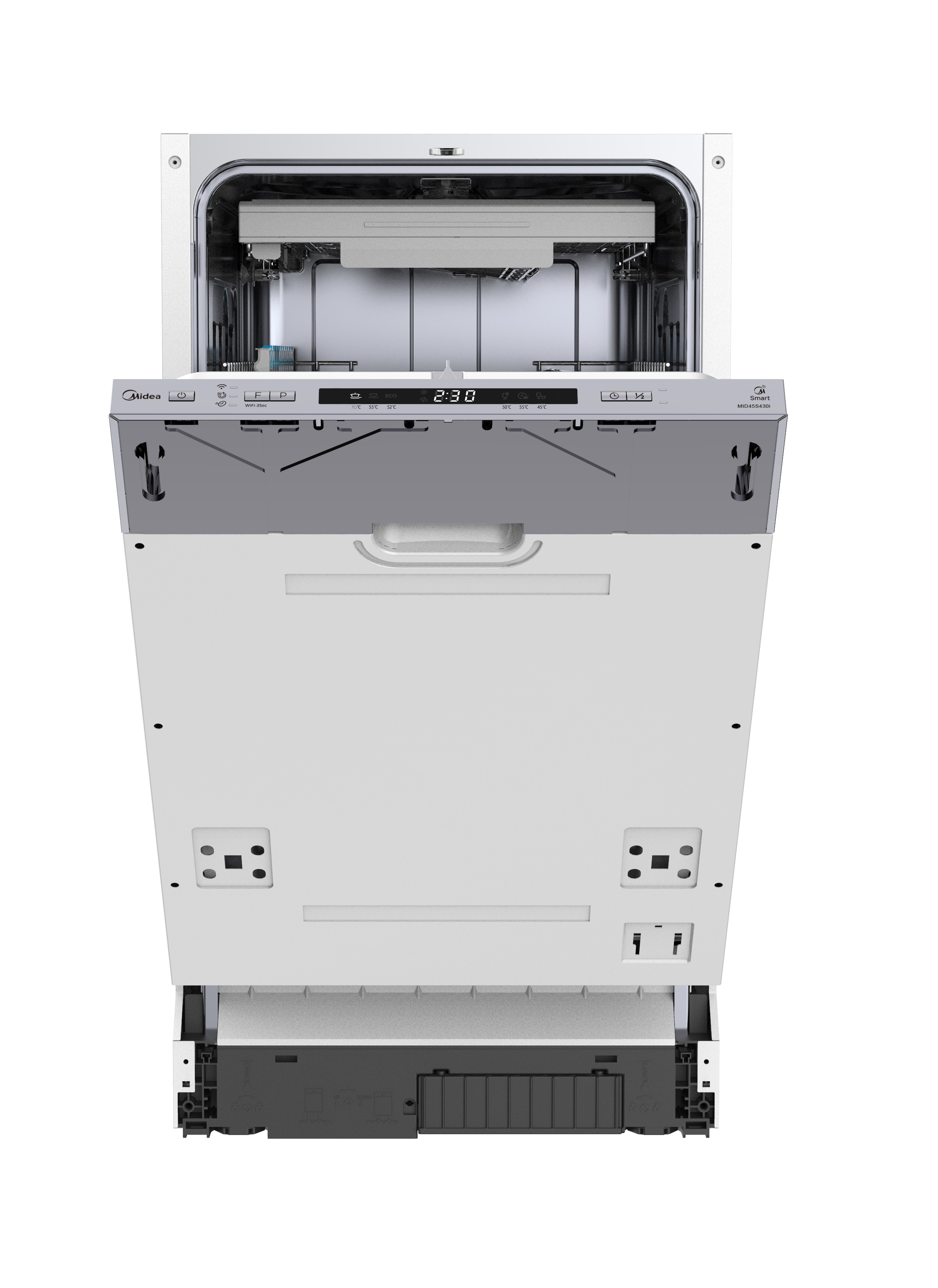 Изображение товара Встраиваемая посудомоечная машина Midea MID45S430i 45 см серебристая