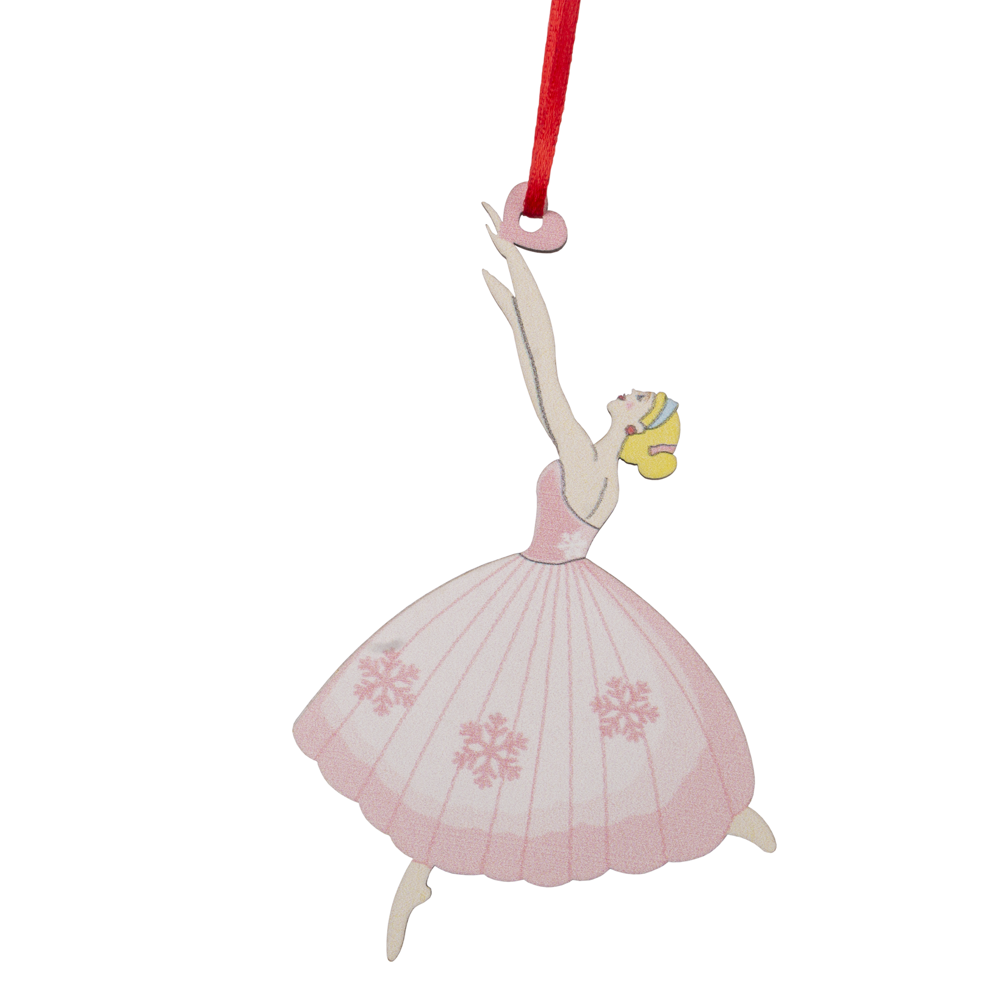 Изображение товара Декоративная подвеска Балерина в розовом 12,3x7,5 см разноцветная игрушка для елки