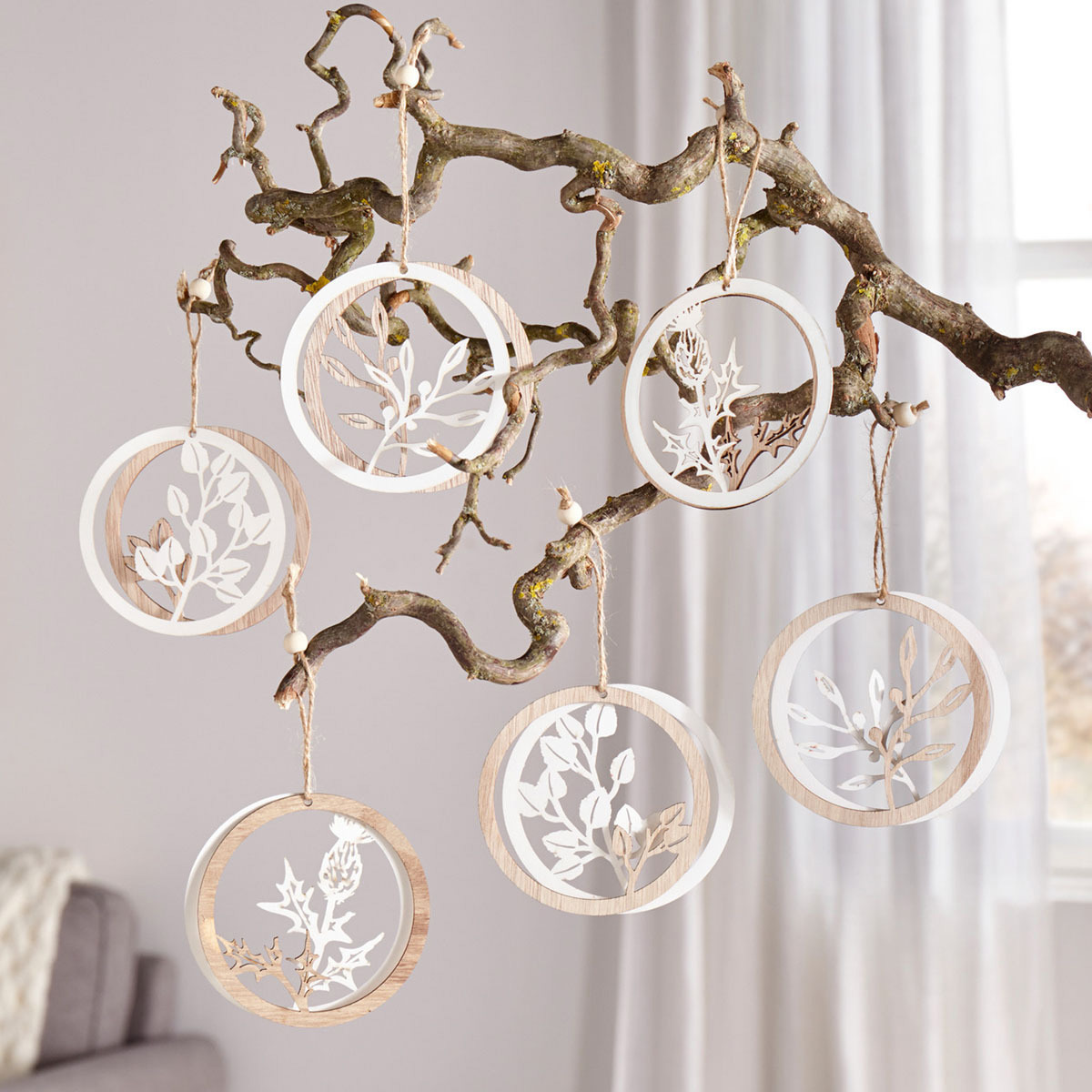 Изображение товара Подвесные украшения Цветы 6 штук