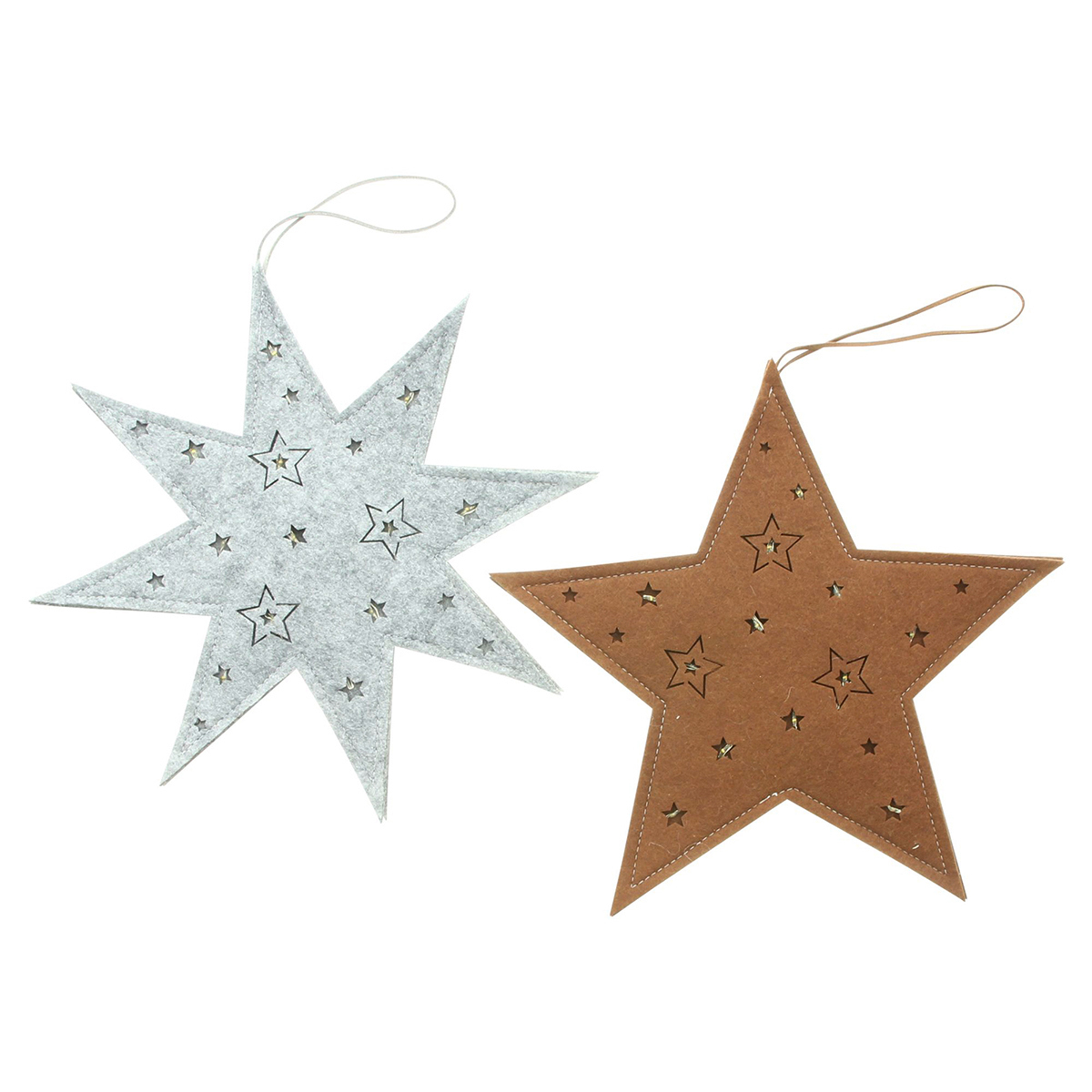 Изображение товара Подвесные украшения со светодиодной подсветкой Звезды 2 штуки