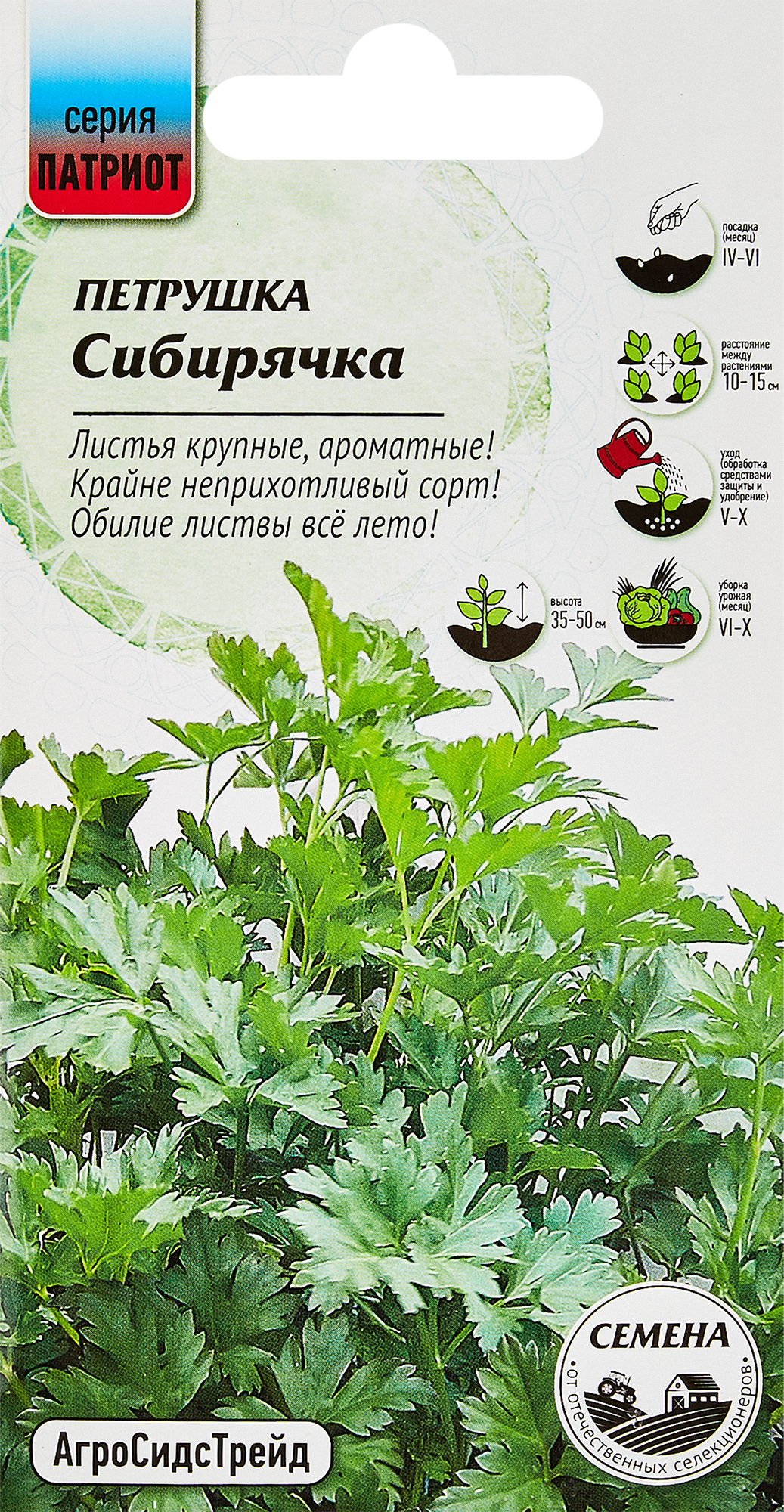 Изображение товара Семена пряных трав петрушка Сибирячка