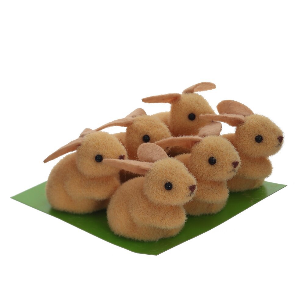 Изображение товара Изделие декоративное Заяц 796955 11x11x4 см ПВХ цвет разноцветный в ассортименте 6 шт.