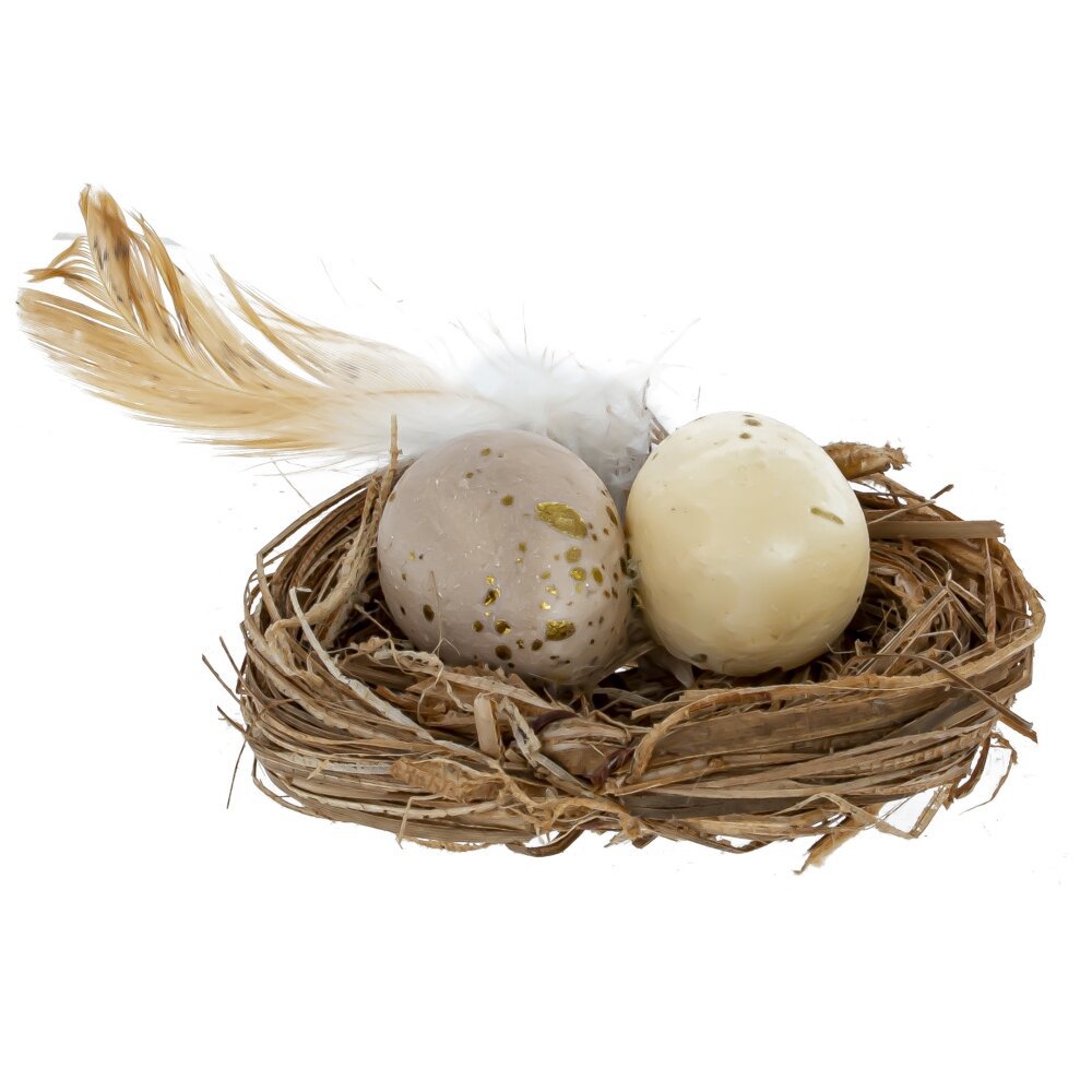 Изображение товара Изделие декоративное Гнездо пасхальное 804576 6.5x6.5x2 см ПВХ цвет разноцветный в ассортименте