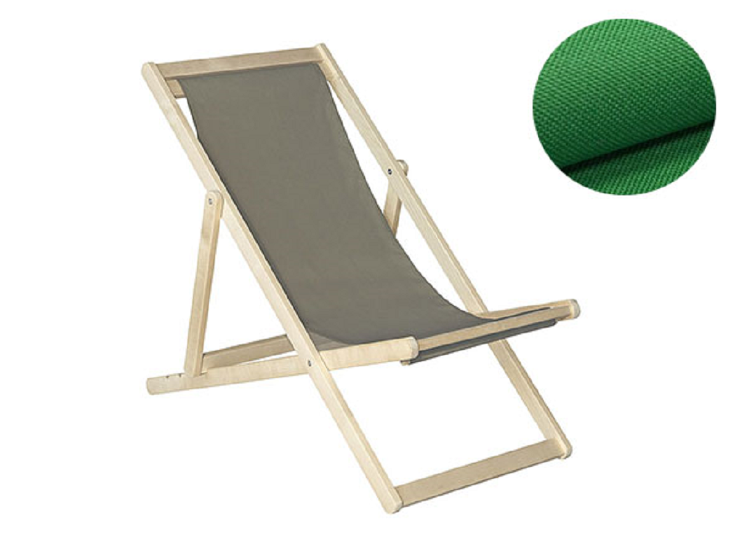 Изображение товара Садовый шезлонг без подушки Элегия складной 120 кг зеленый