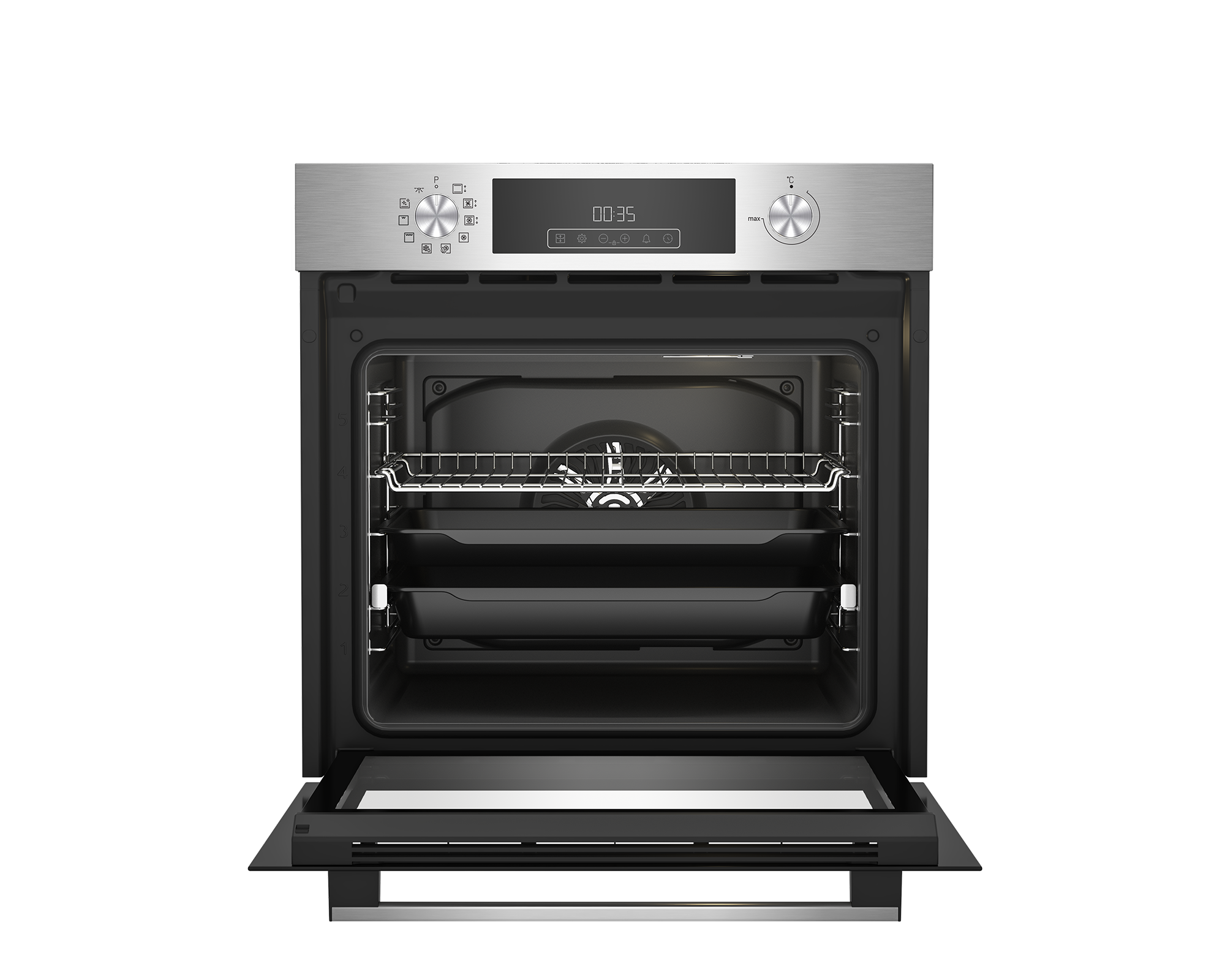 Электрический духовой шкаф Hotpoint FE8 831 JSH 59.4x59.5x56.7 см конвекция цвет нержавеющая сталь - 2