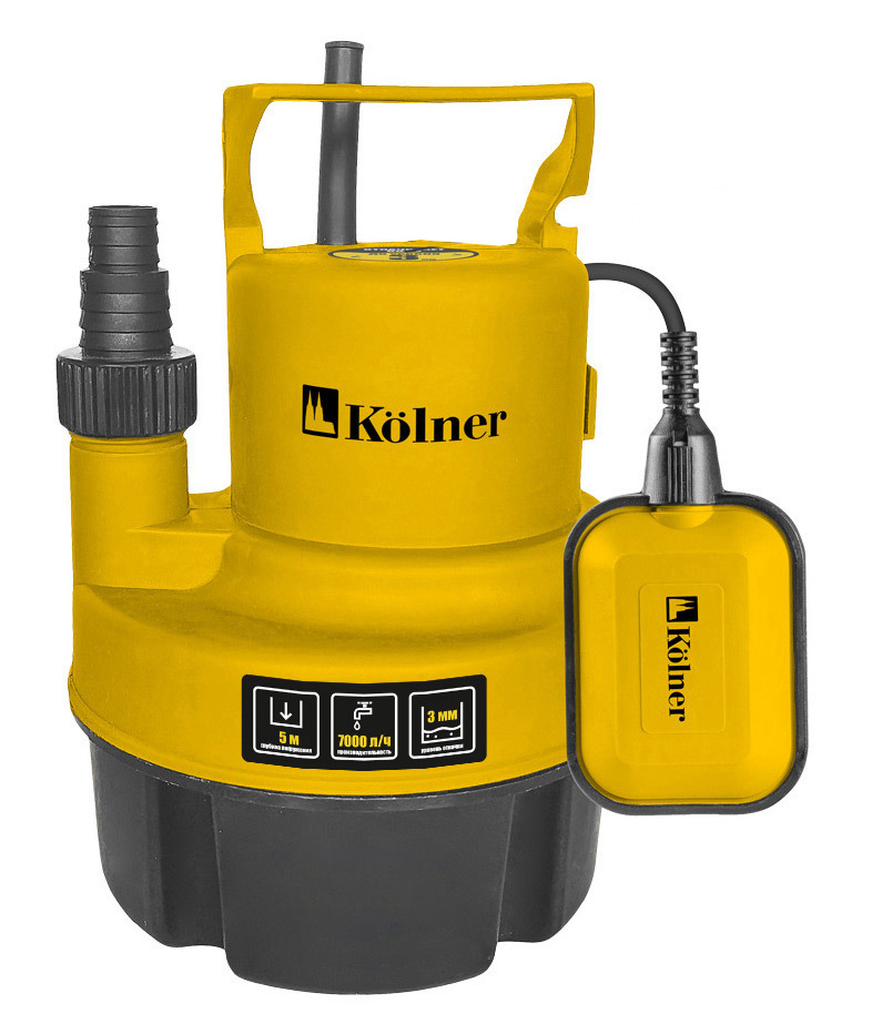 Изображение товара Kolner KSP 400 — погружной дренажный насос 700 Вт, 7000 л/ч