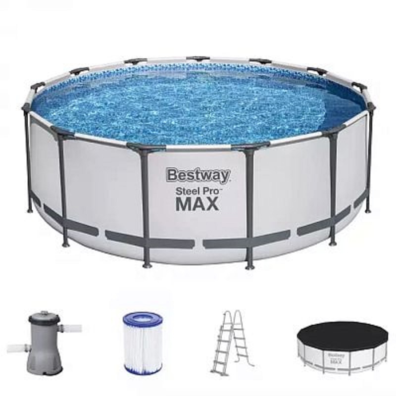 Изображение товара Каркасный бассейн Bestway Steel pro max 3.96 м x 1.22 м 12690 л
