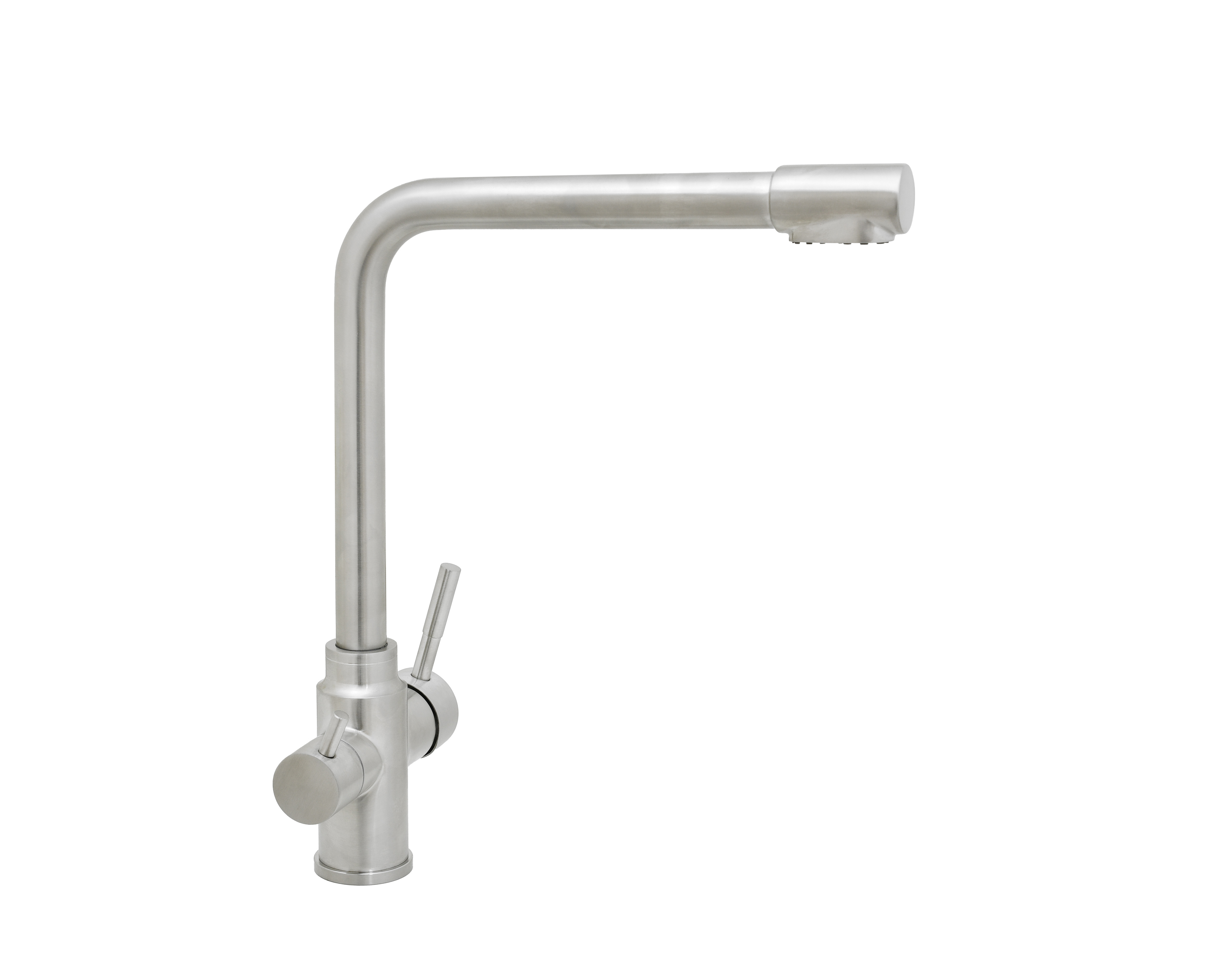 Изображение товара Смеситель для кухни Santrek Aqua-925 с подключением фильтра питьевой воды г-образный излив цвет нержавеющая сталь