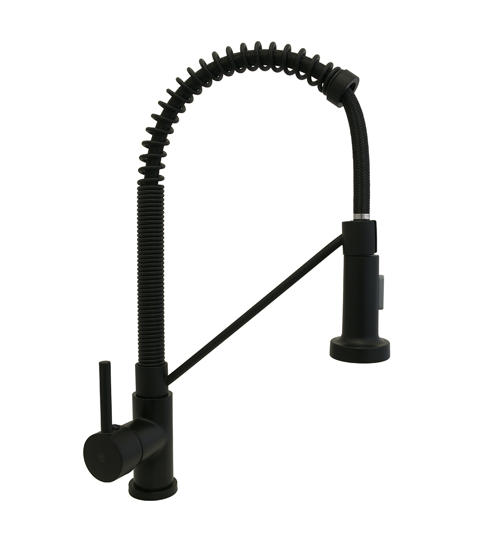 Изображение товара Смеситель для кухни Santrek Aqua-840 выдвижной черный матовый