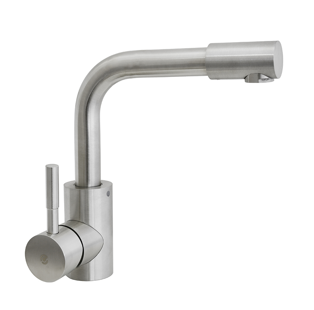 Изображение товара Смеситель Santrek Aqua-960 INOX — низкий излив, латунь+нержавеющая сталь