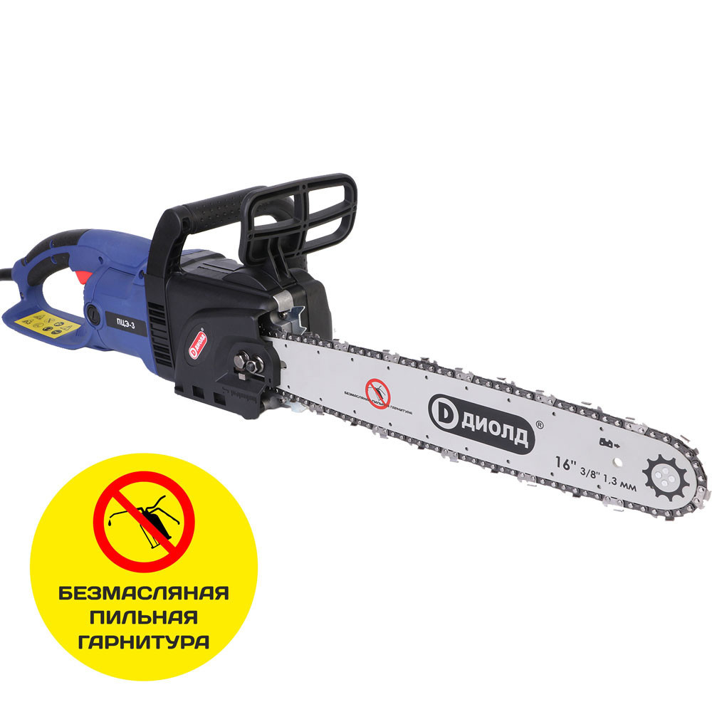Изображение товара Электропила Диолд 2200 Вт шина 40 см - мощный ручной электролит для древесных работ