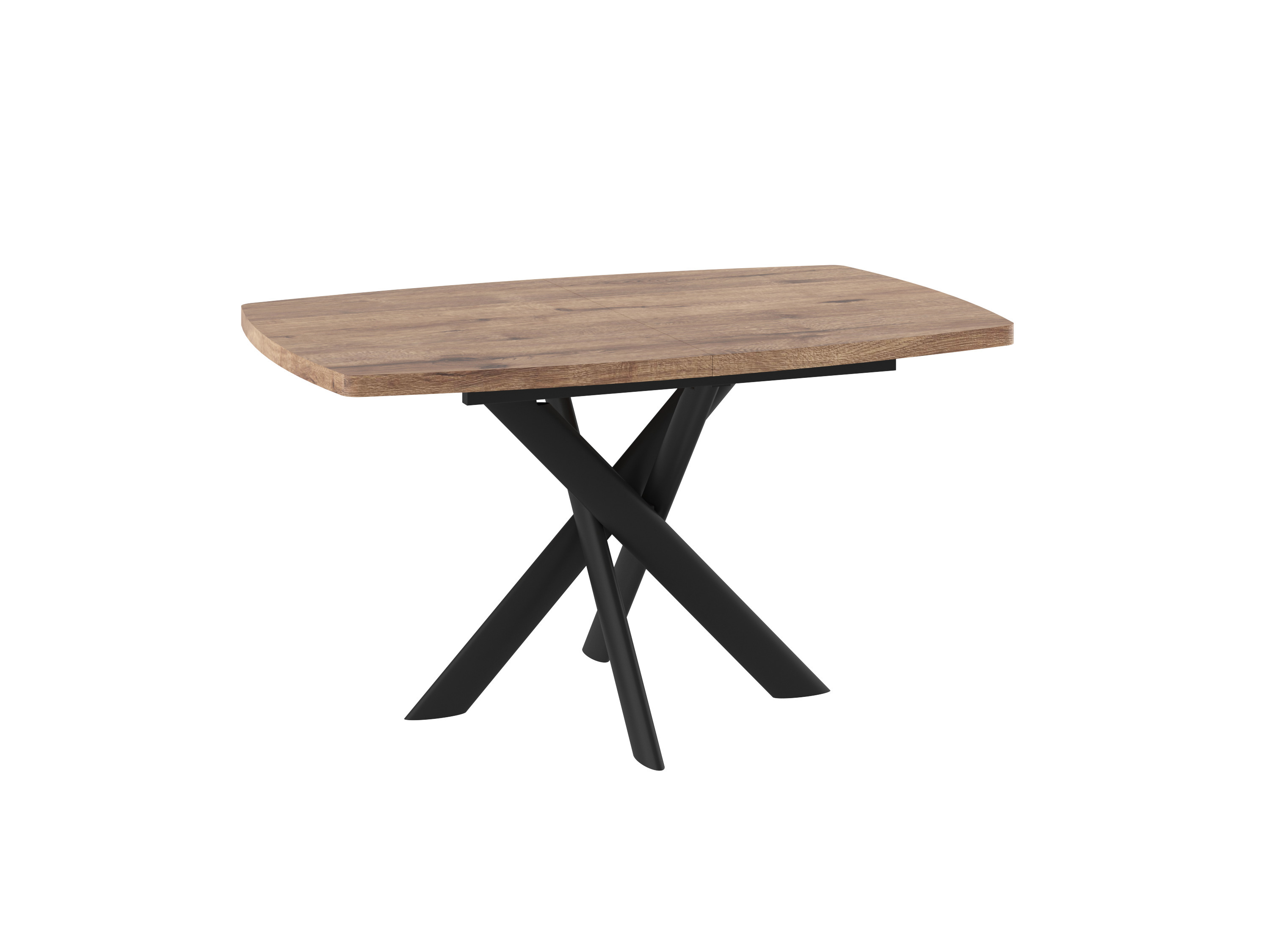 Изображение товара Стол прямоугольный Mebwill Эдж 130x130 см ЛДСП цвет дуб, черный