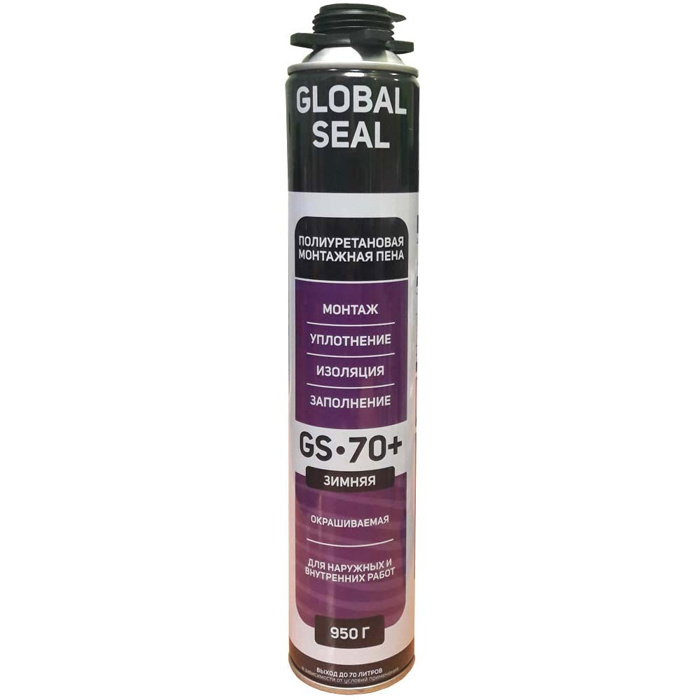Изображение товара Пена монтажная профессиональная Global Seal GS-70+ 3702121 зимняя 950 гр